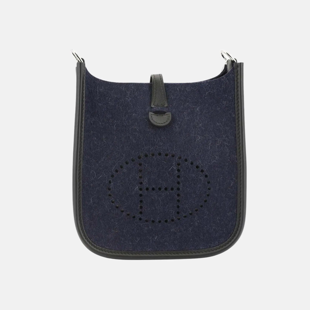 حقيبة Mini Evelyne TPM Amazone 112 من Swift/Feutre باللون Bleu Nuit - Black مع حليات بلاديوم