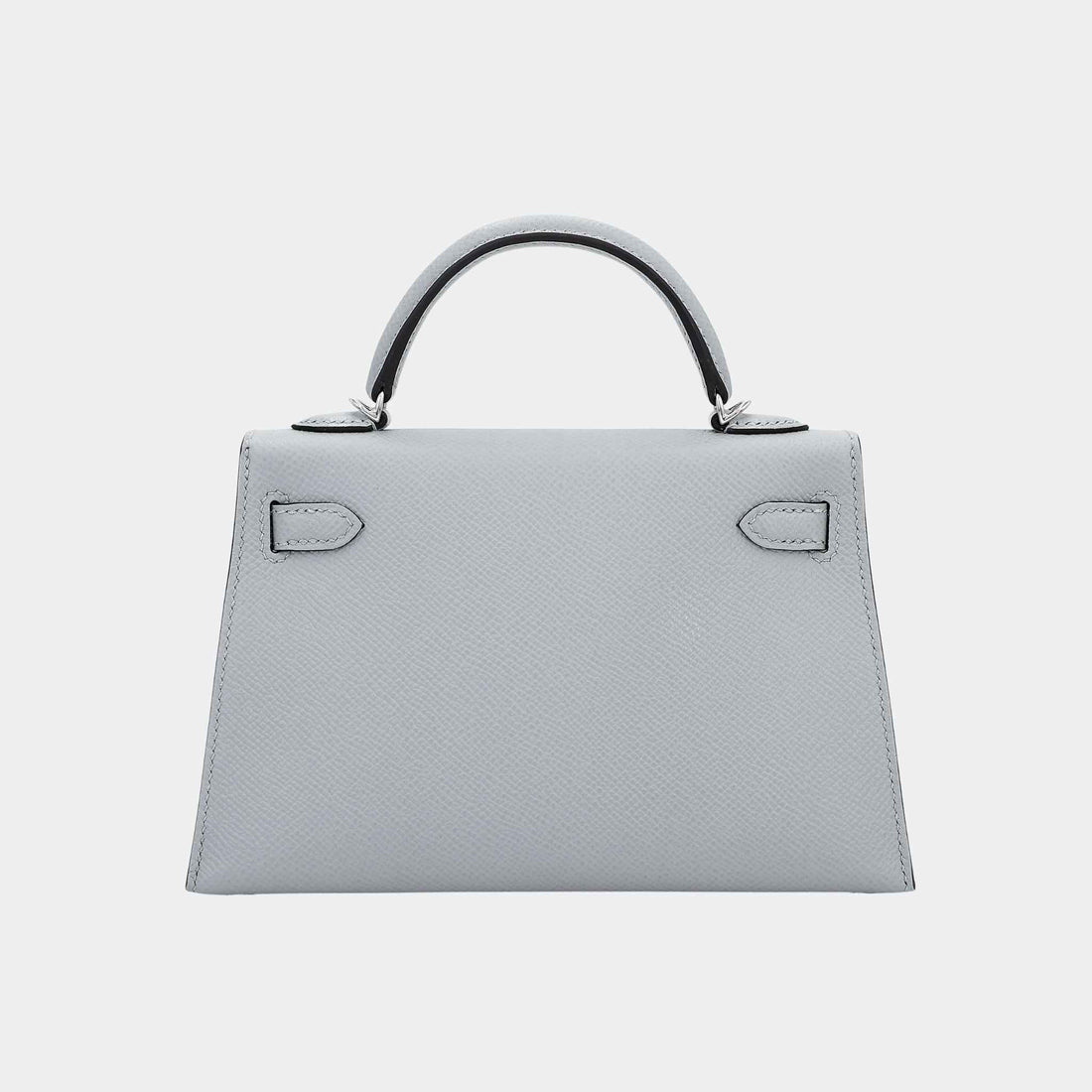 Hermes Mini Kelly II Epsom Bleu Glacier PHW, Back