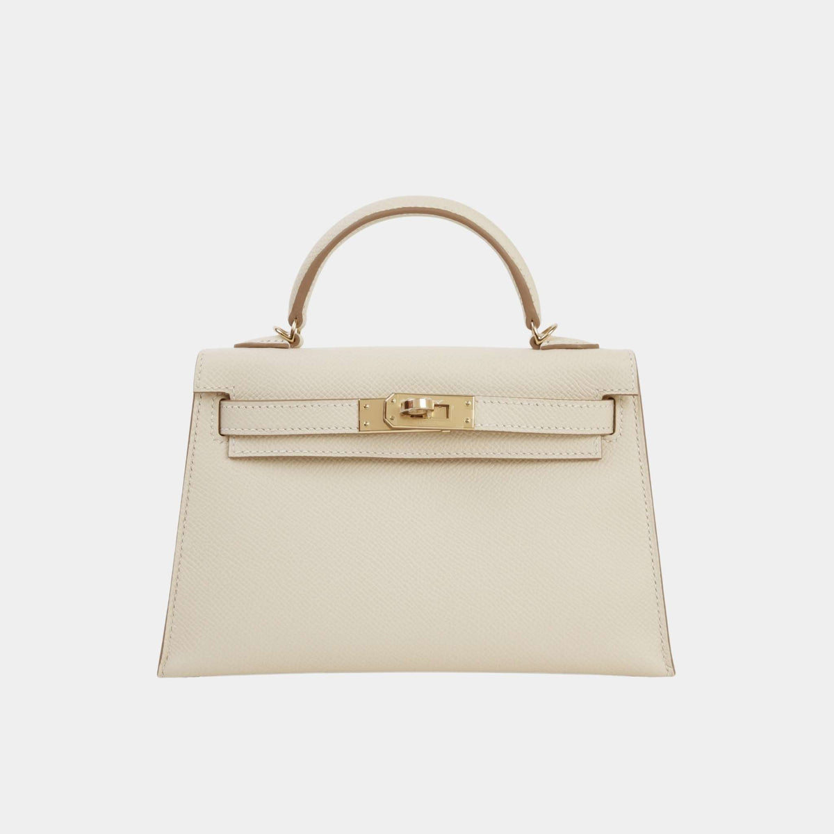 حقيبة Mini Kelly II Epsom بلون Craie مع حليات PBHW