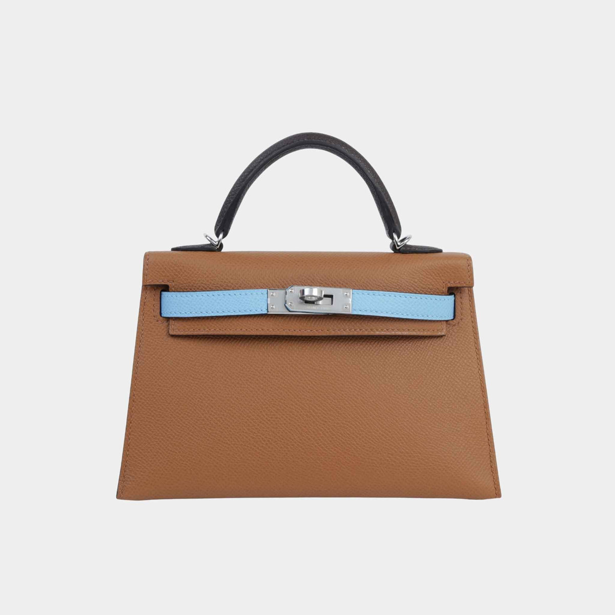 Mini Kelly II Epsom Gold/Ecorce/Celeste PHW
