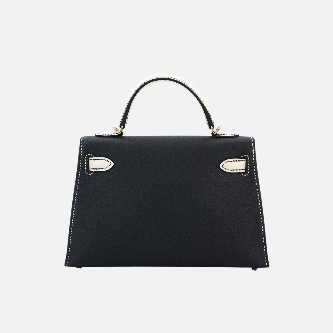 Hermes Mini Kelly II HSS Epsom Black/Craie PBHW، الخلف