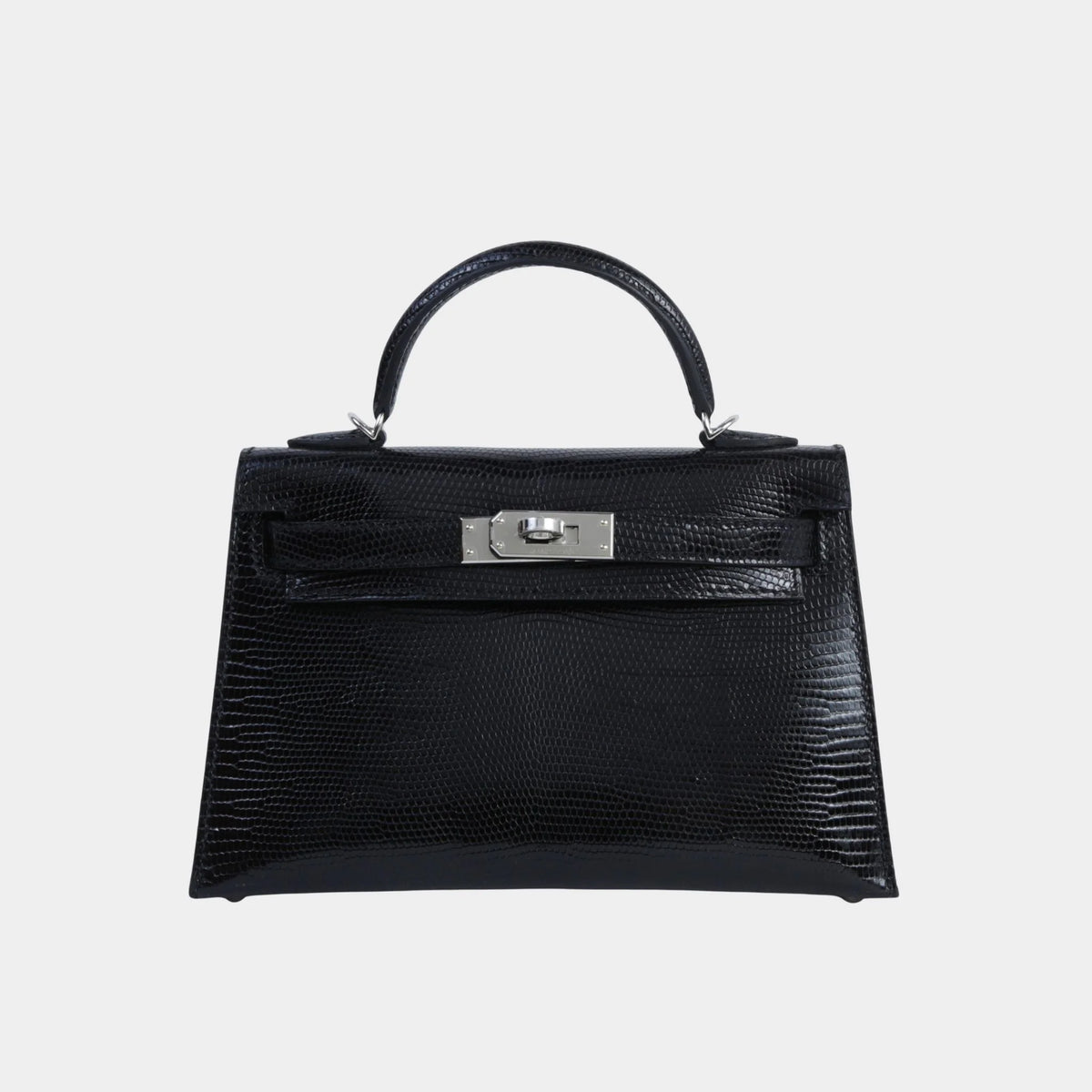 Mini Kelly II Lizard Black PHW
