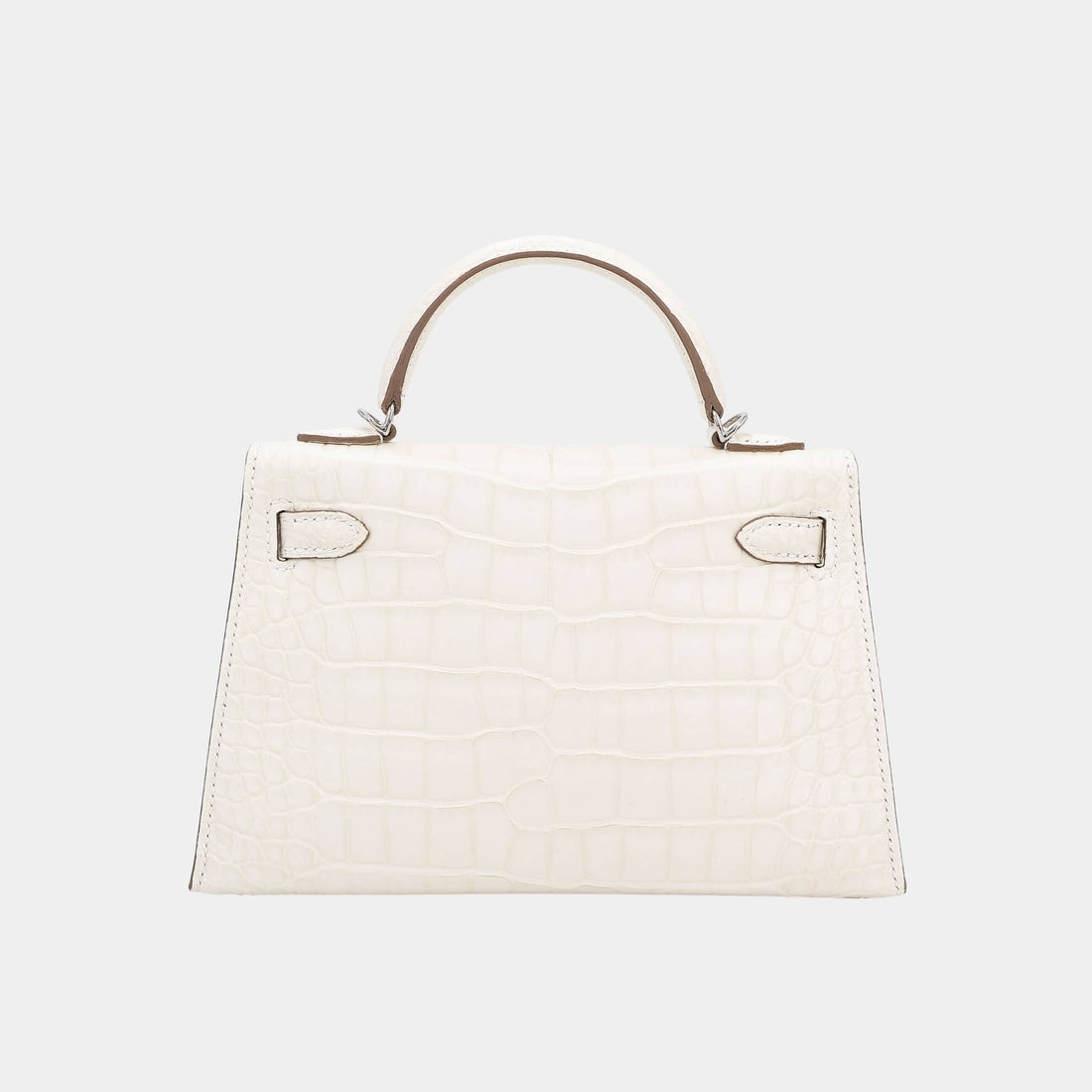 Hermes Mini Kelly II Matte Alligator Nata PHW, Back
