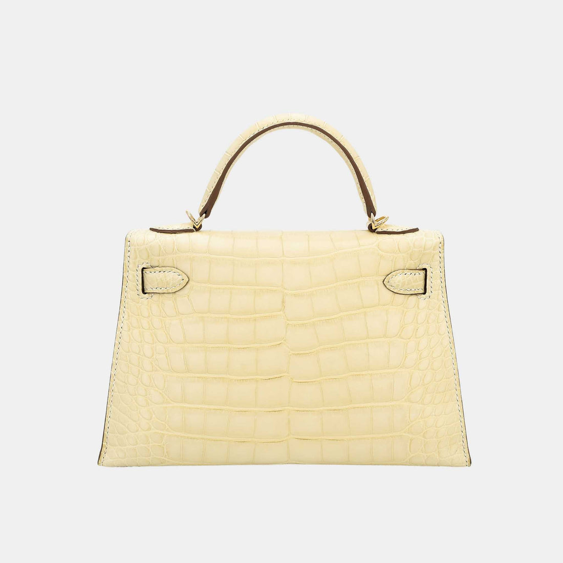 txt
Hermes Mini Kelly II تمساح مطفي فانيليا GHW، من الخلف