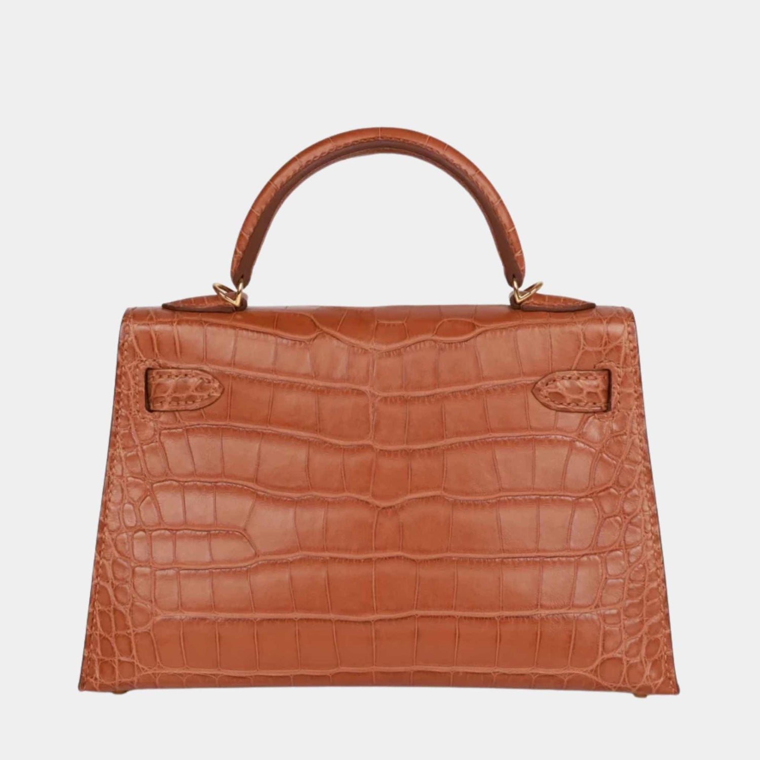 Hermes Mini Kelly Matte Alligator Gold GHW, Back