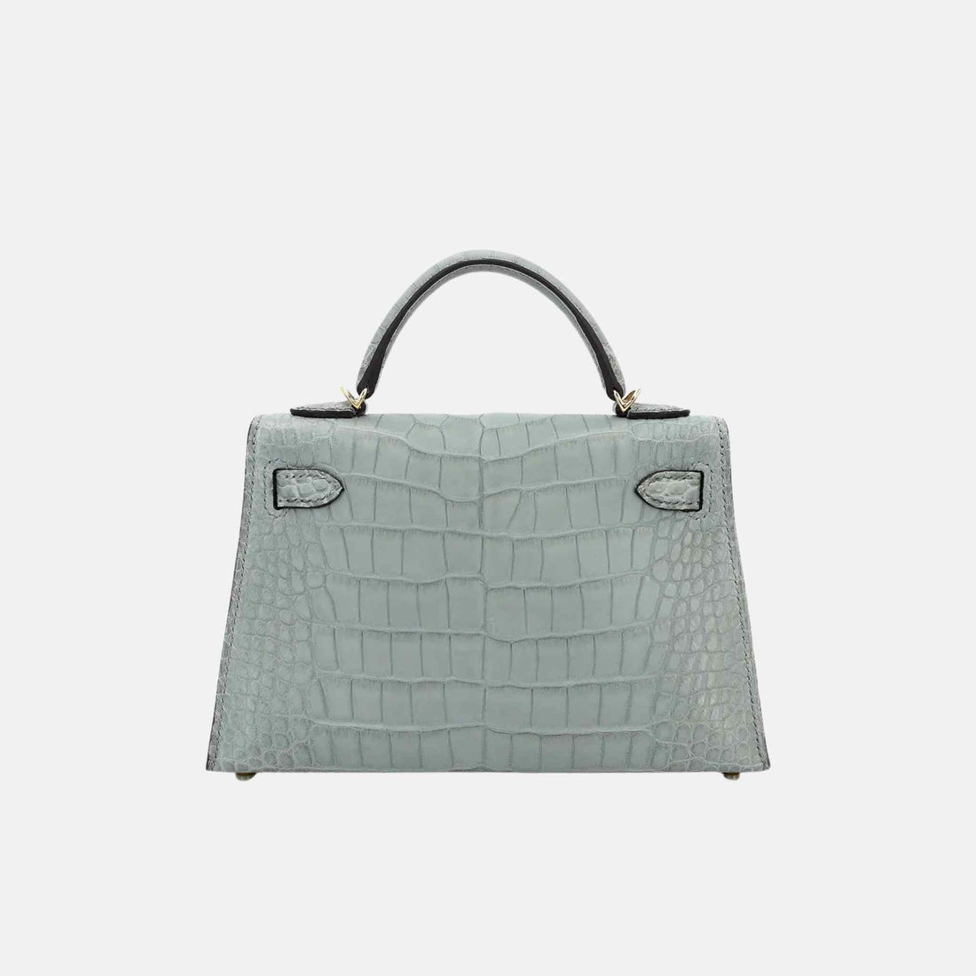 alt
Hermes Mini Kelly من جلد تمساح مطفي بلون Gris Ciment مع GHW، الخلف