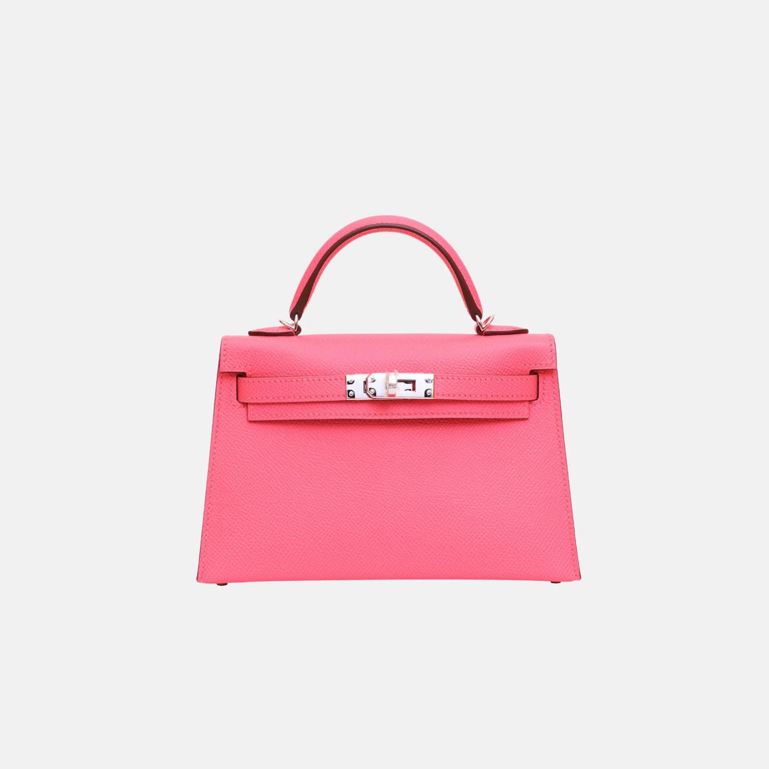 Hermes Mini Kelly Rose Azalee Epsom PHW, Front