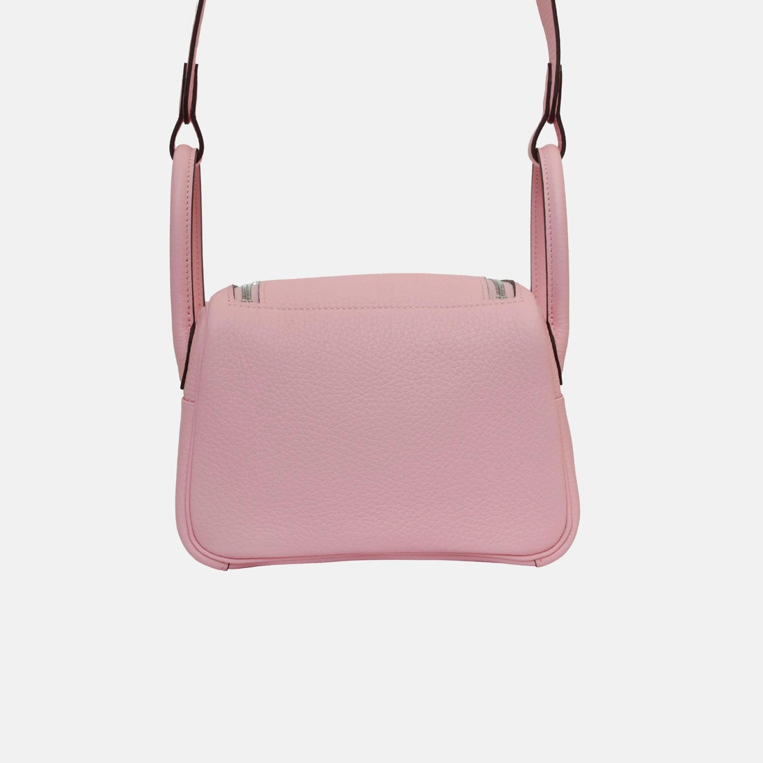Hermes Mini Lindy Rose Sakura Clemence PHW, Back