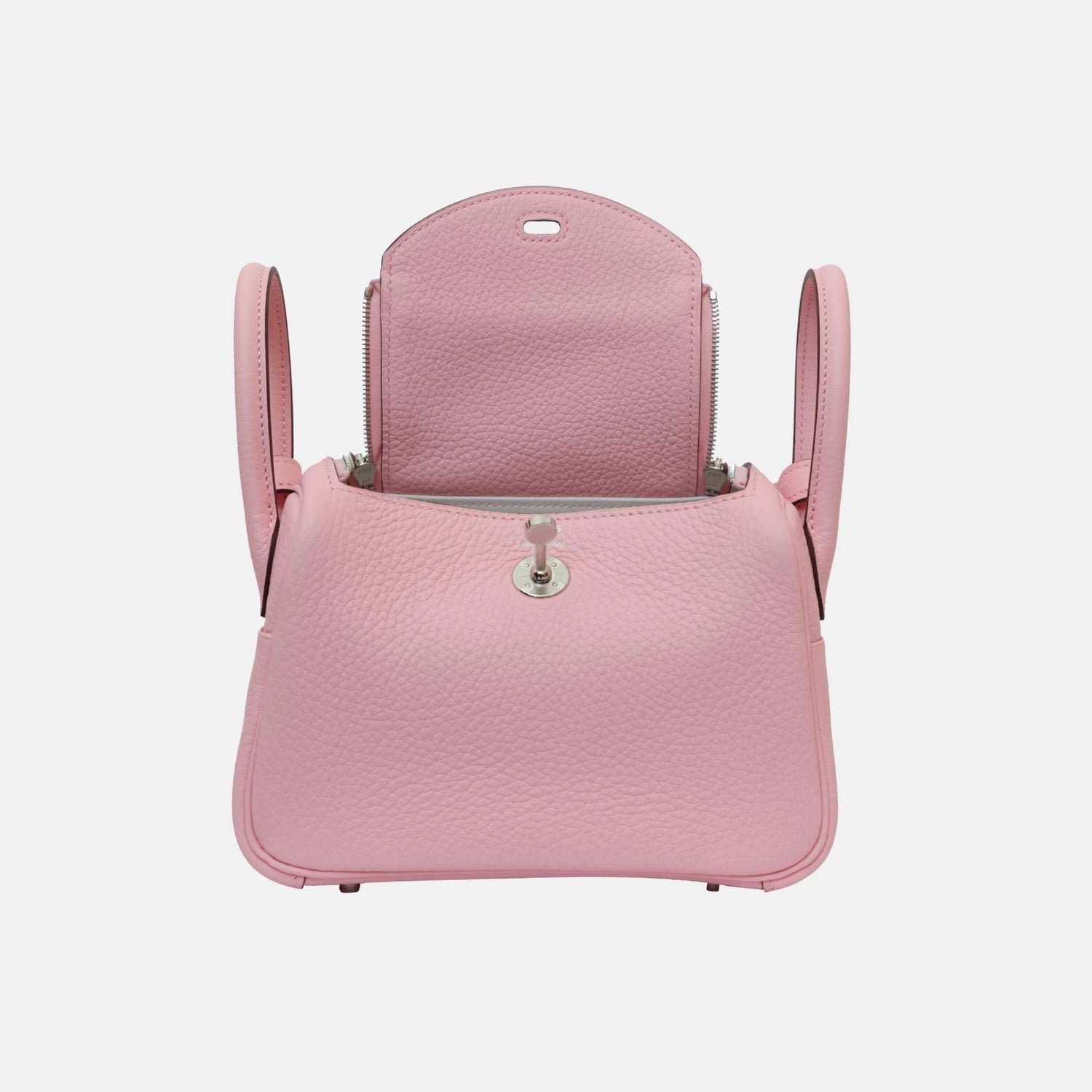 Hermes Mini Lindy Rose Sakura Clemence PHW, Open