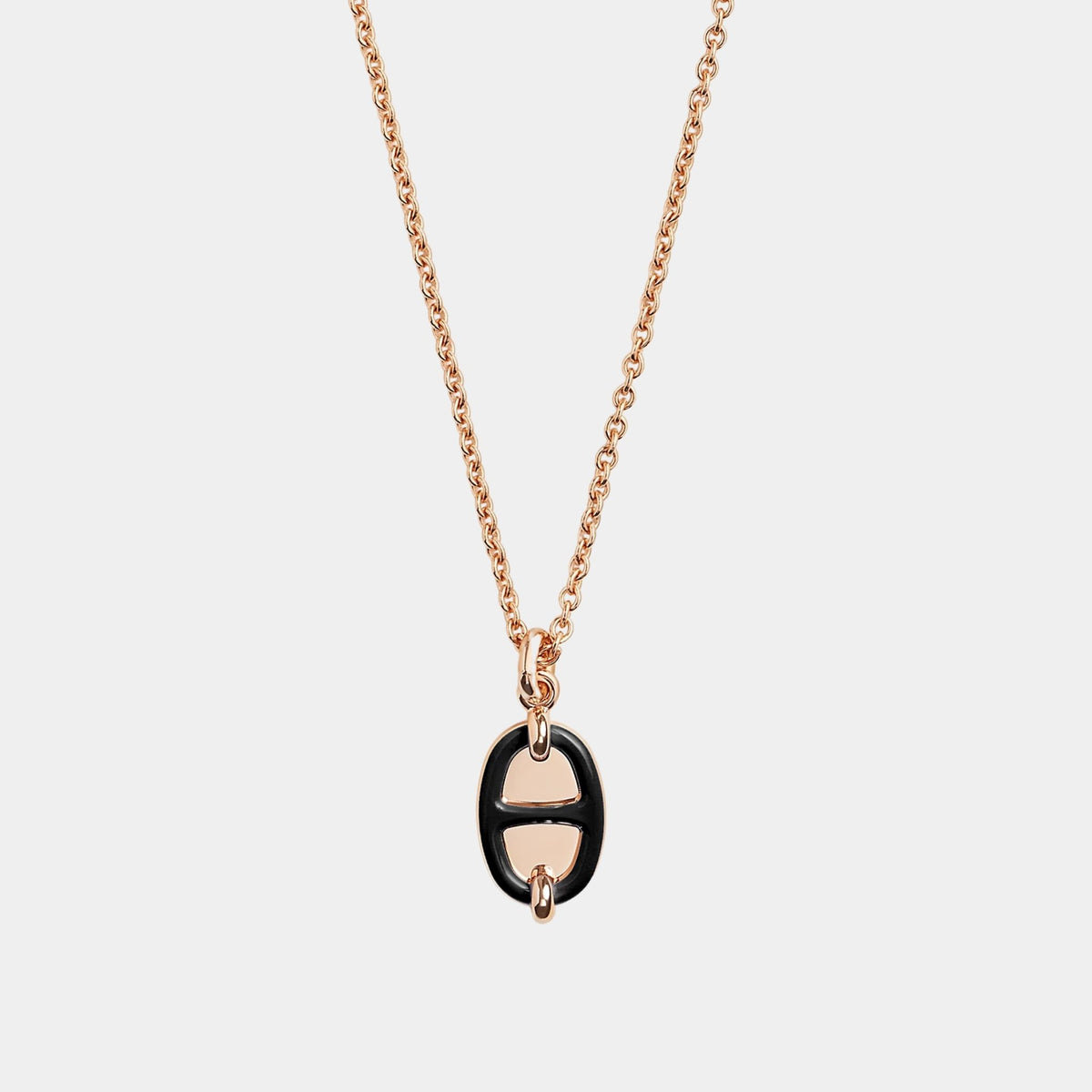 Mini Maillon Pendant Small Model Rose Gold Plated