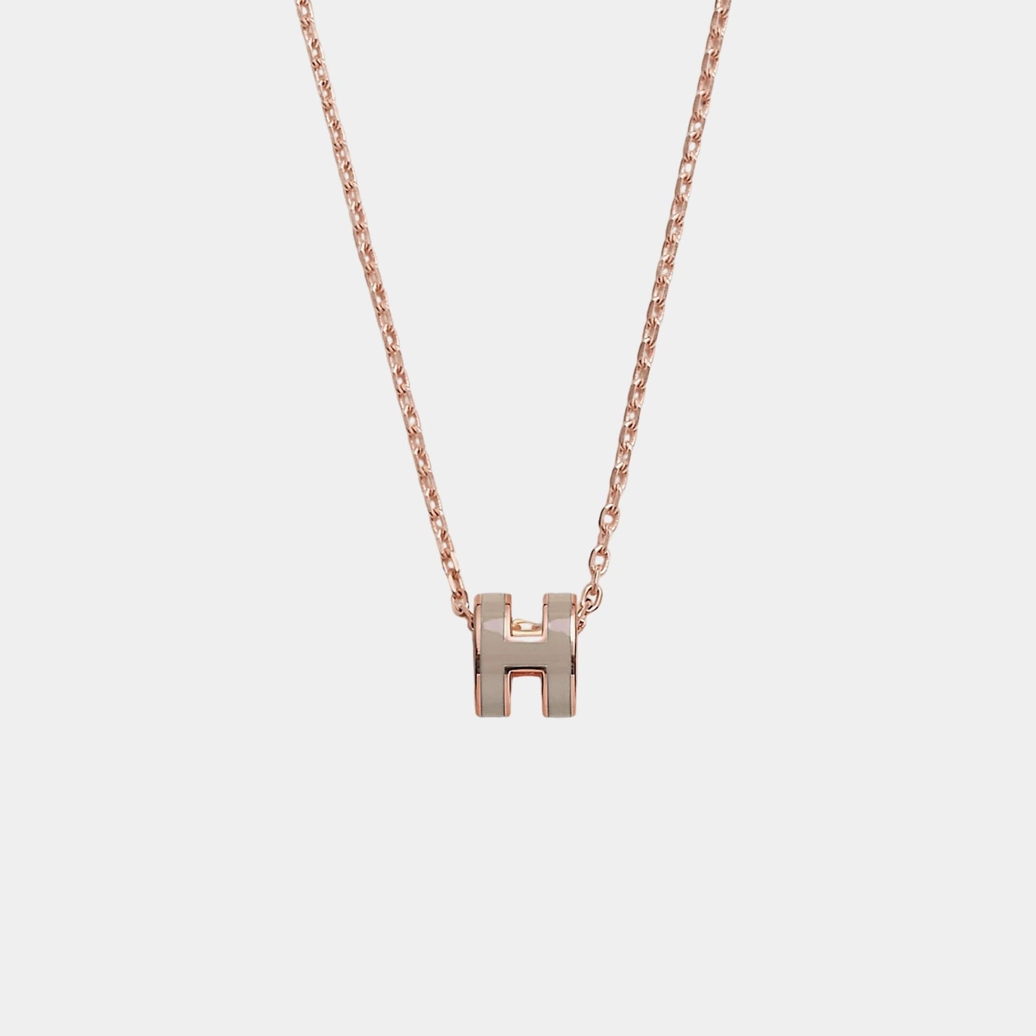 Mini Pop H Pendant Rose Gold Plated
