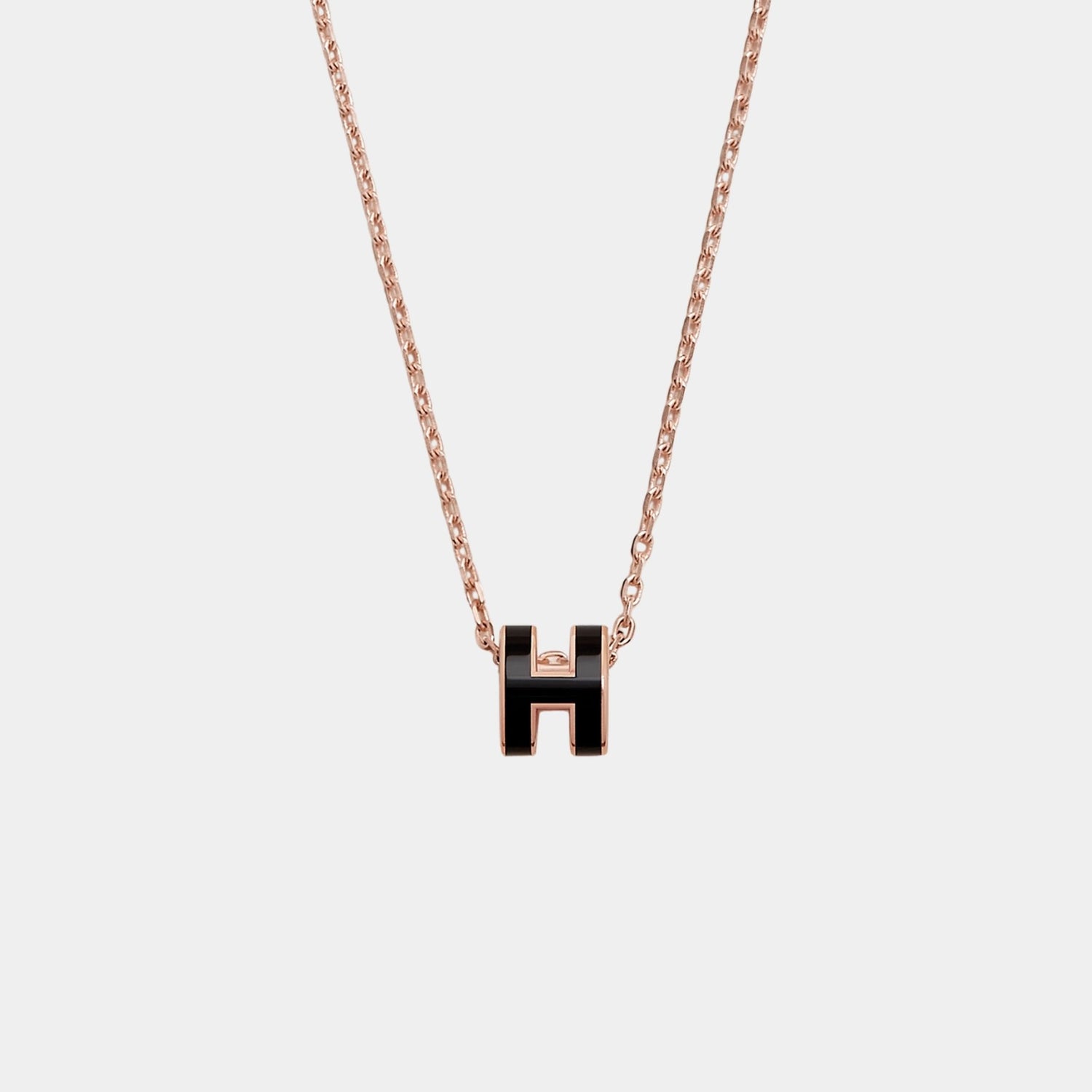 Mini Pop H Pendant Rose Gold Plated