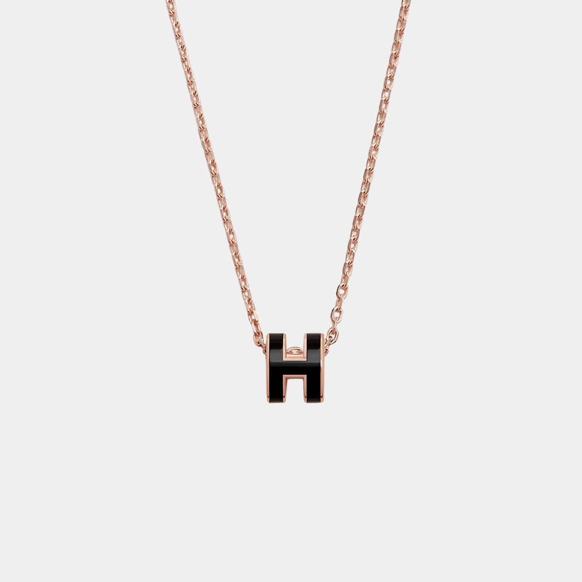 Mini Pop H Pendant Rose Gold Plated