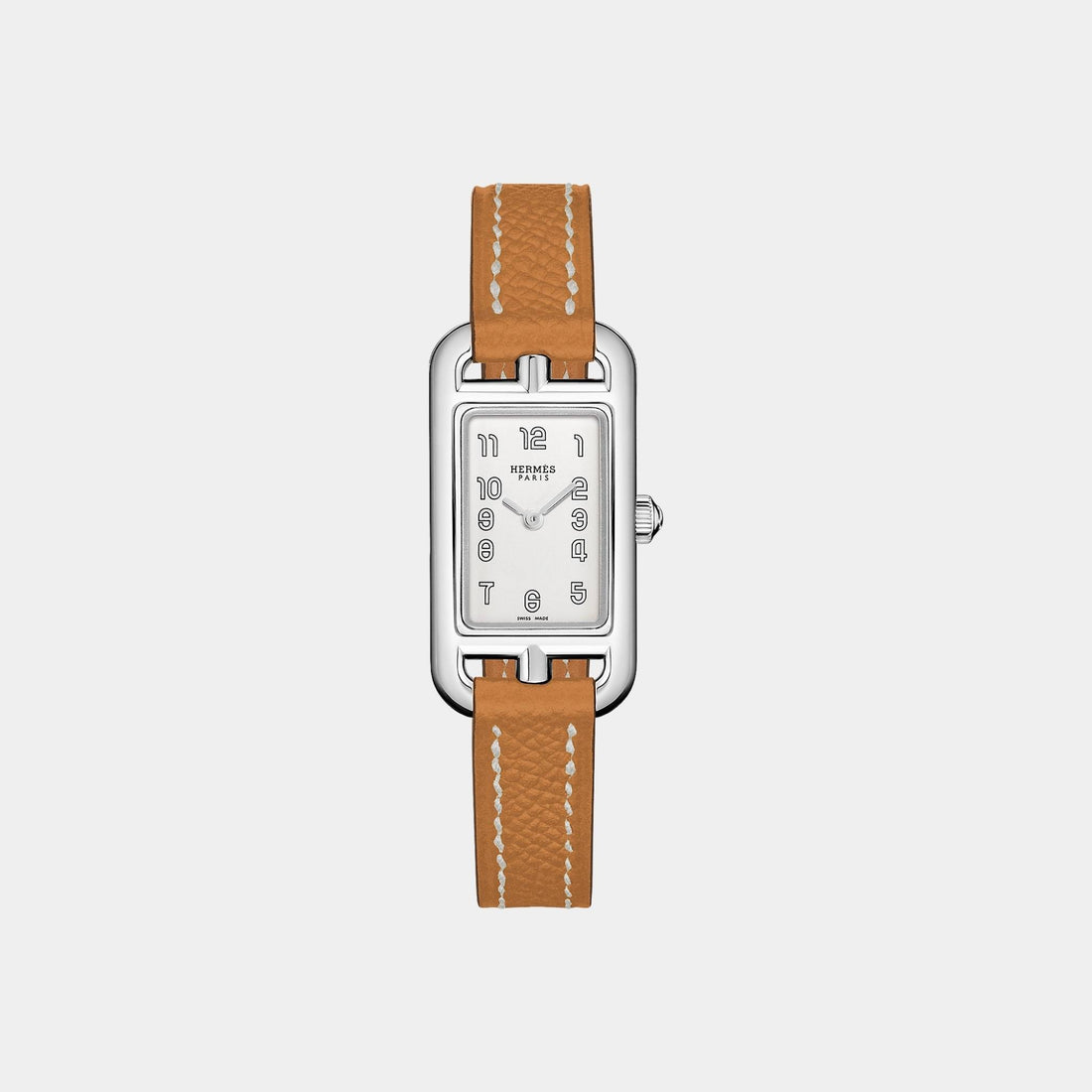 Hermes Nantucket 29 mm Watch With Gold Epsom Calfskin Strap