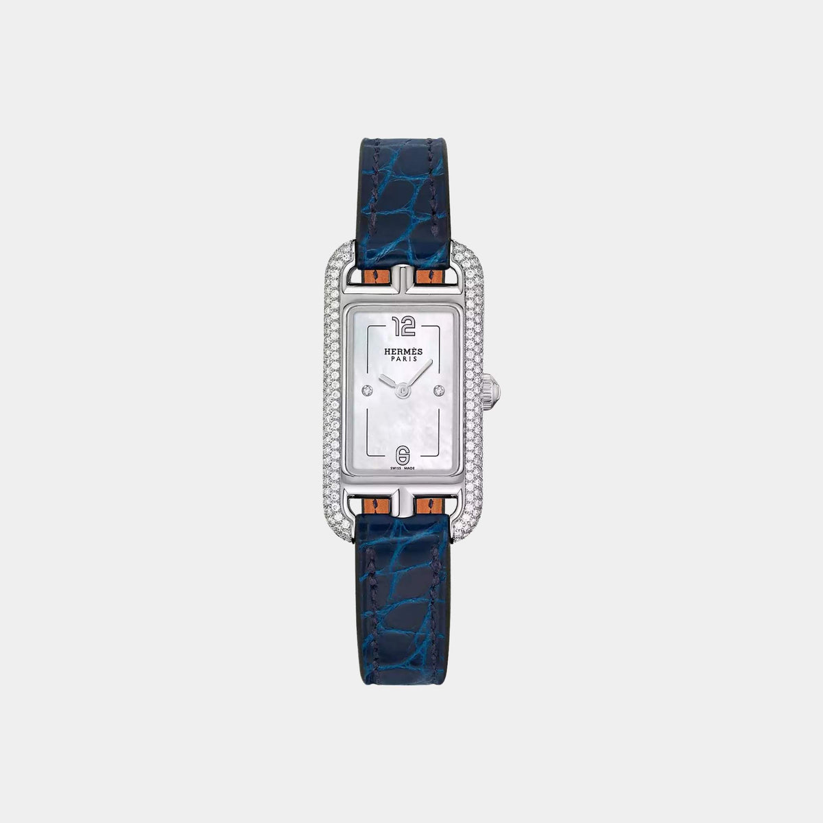 ساعة Nantucket 29 مم بسوار من جلد تمساح Sapphire Blue