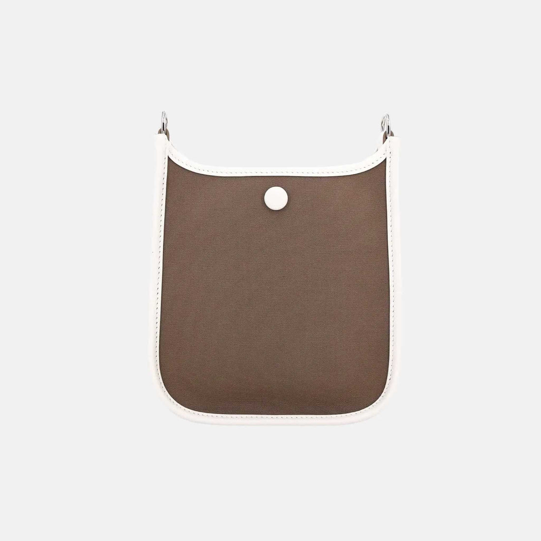 Hermes Neo Evelyne 29 Swift/Canvas Etoupe - Gris Pale PHW, Back 