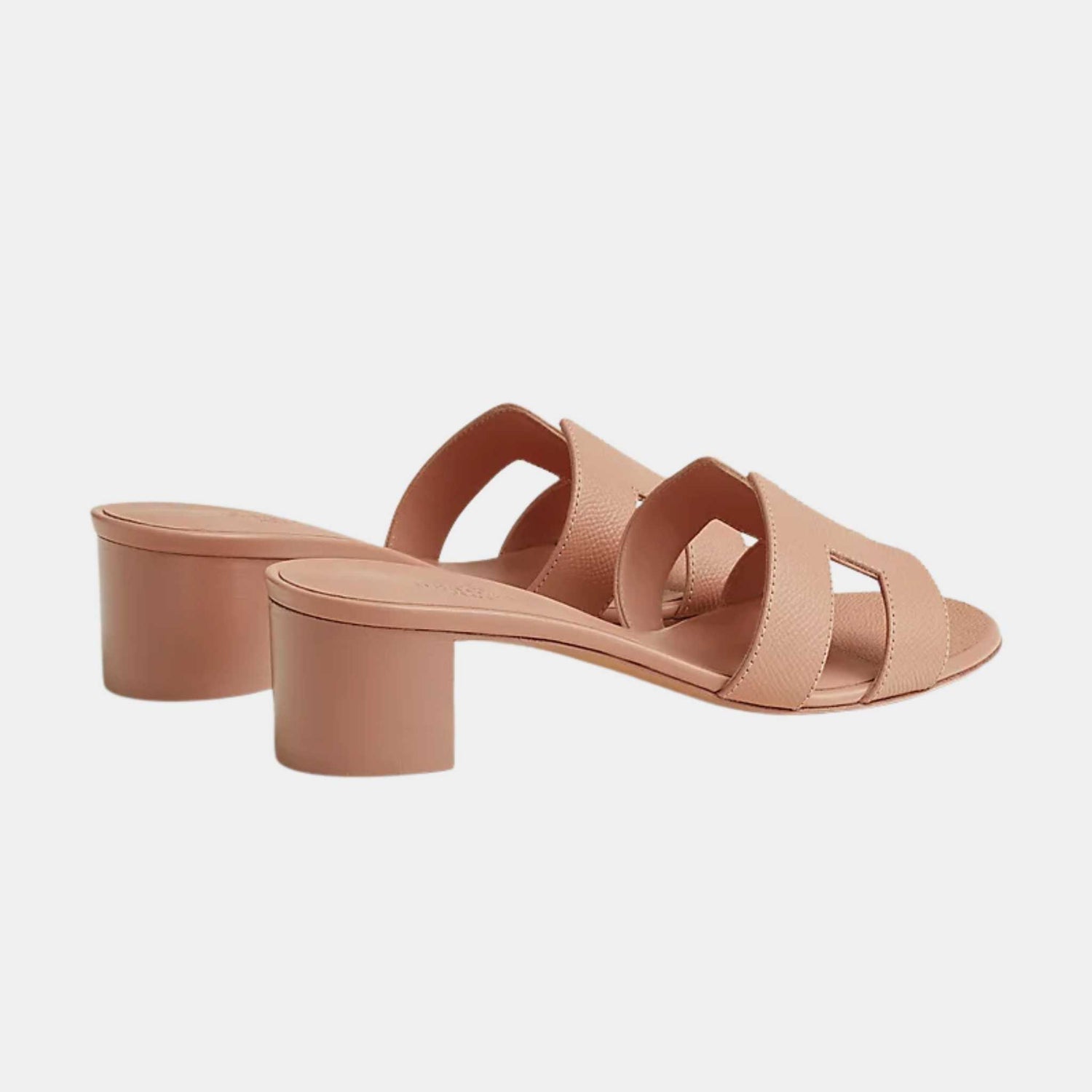 Hermes Oasis Sandals Beige Pearl, back and Side Heal