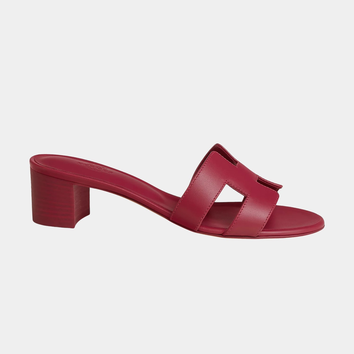 Hermes Oasis Sandals Calfskin, Rose Magenta, Side