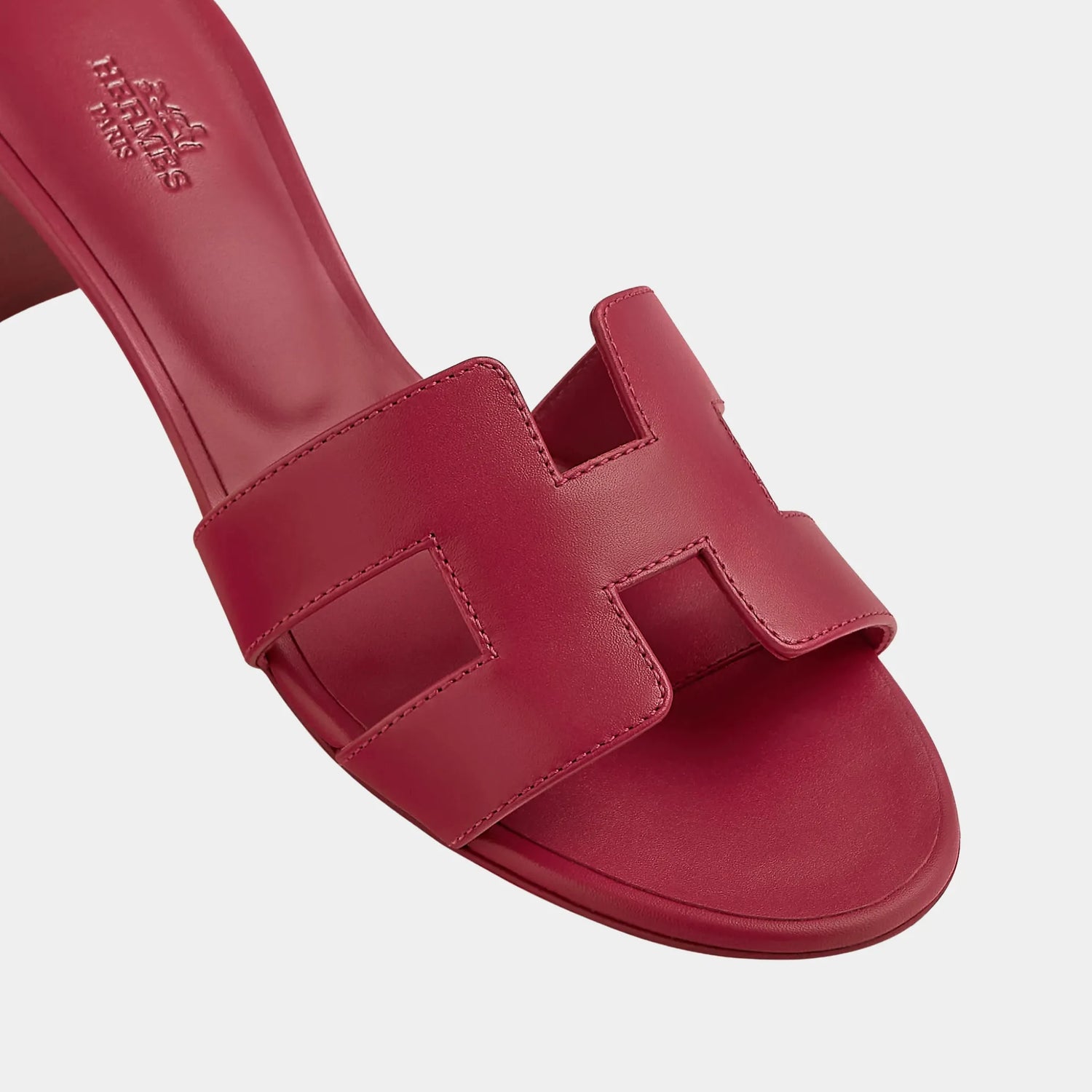Hermes Oasis Sandals Calfskin, Rose Magenta, Top