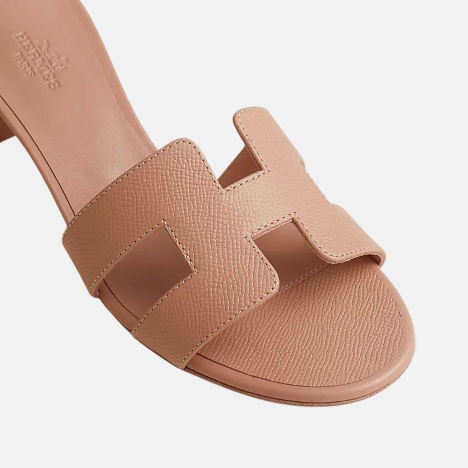 Hermes Oasis Sandals Epsom Calfskin, Beige Perlino, Top