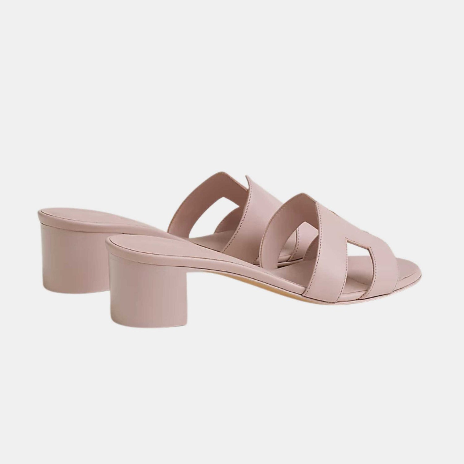 Hermes Oasis Sandals Pink Cancan, black and Side