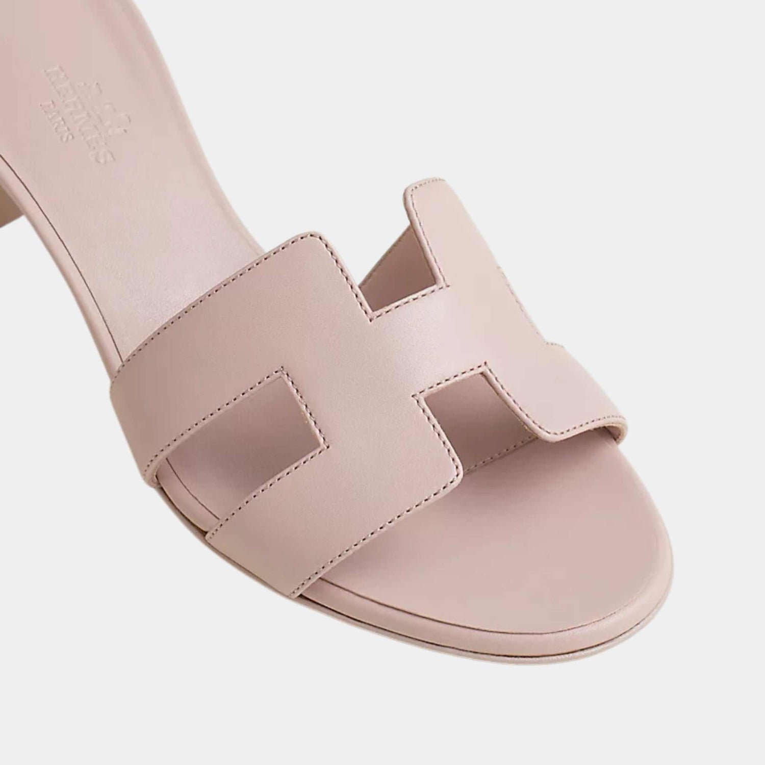 Hermes Oasis Sandals Pink Cancan, Top Closeup