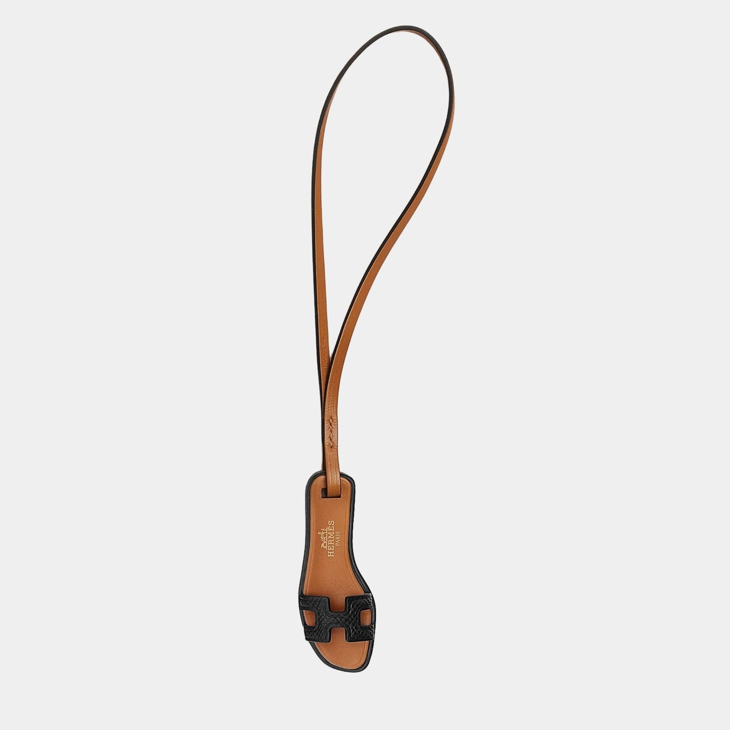 Hermes Oran Nano Charm, Noir, Naturel