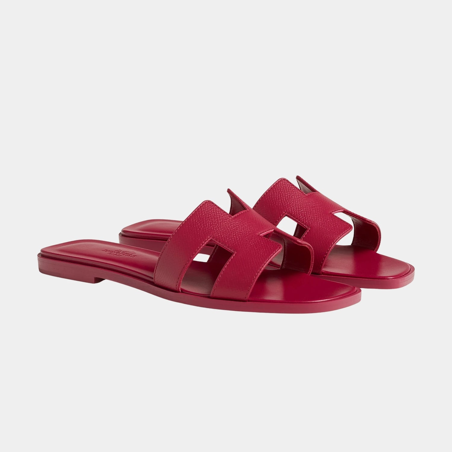 Hermes Oran Sandal Epsom, Rose Magenta, Front