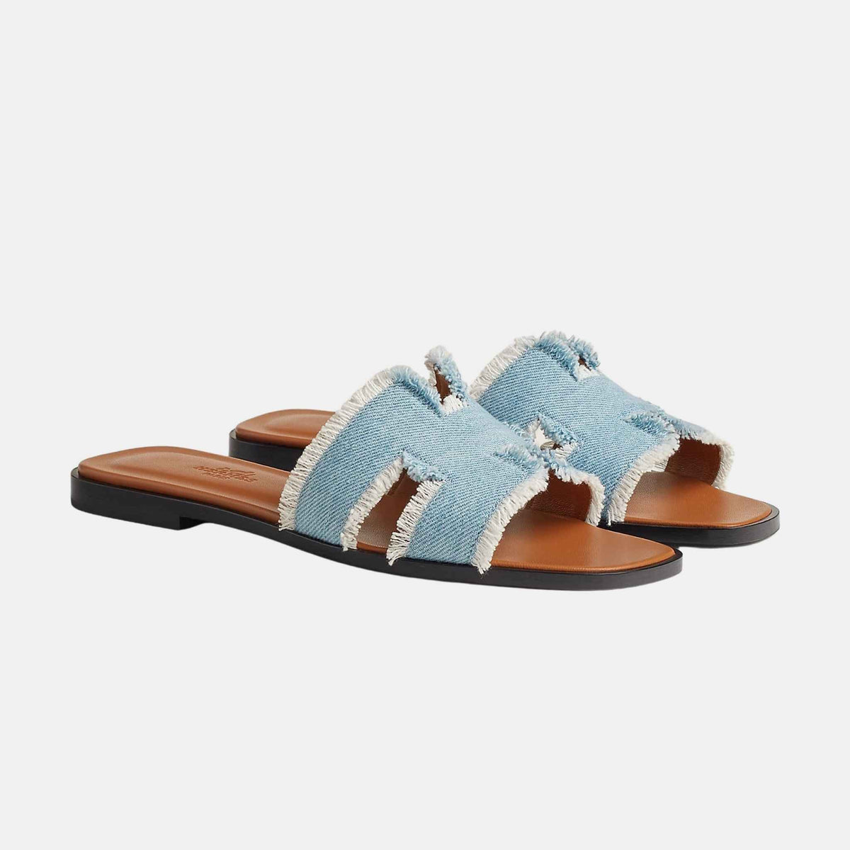 Oran Sandal Fringed Denim