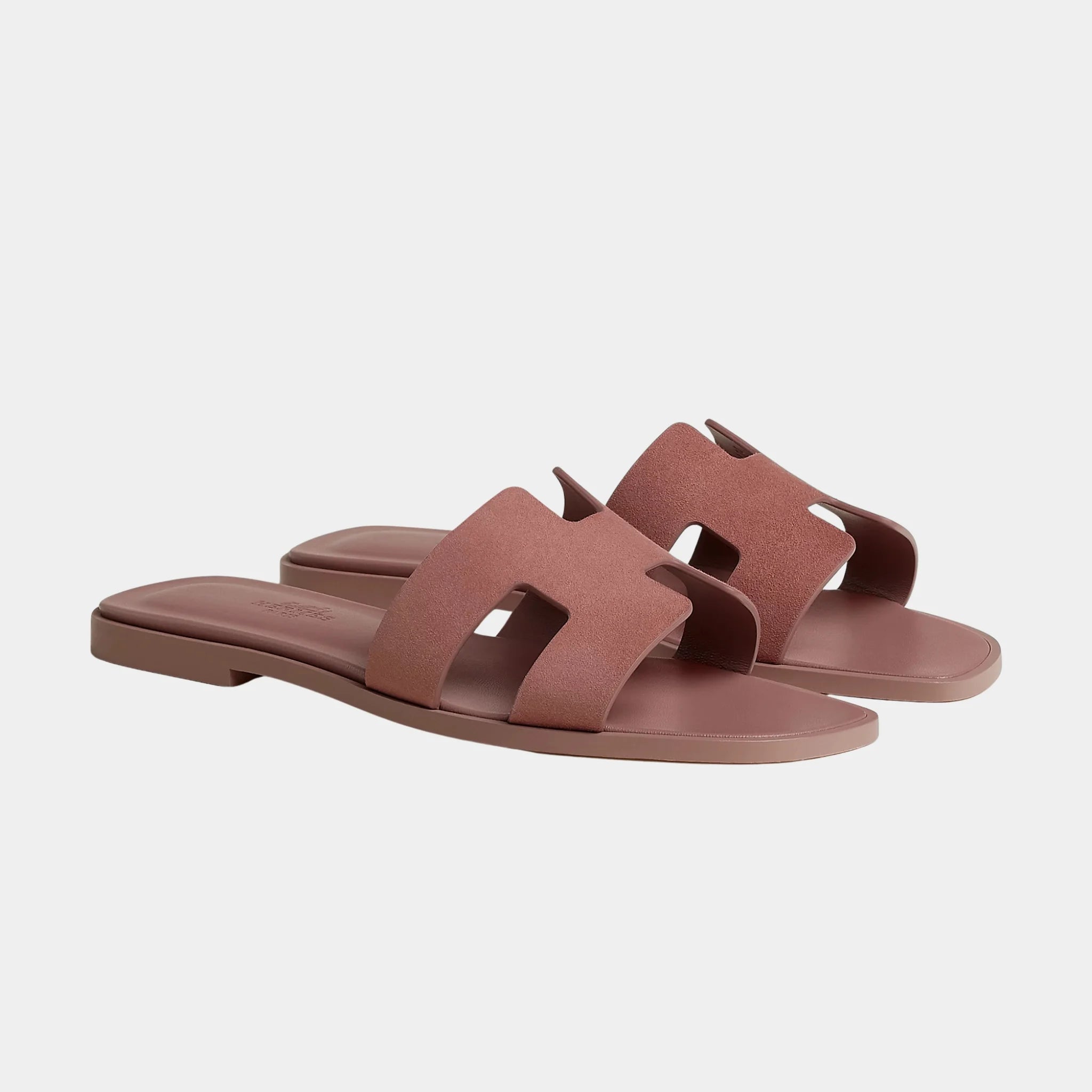 Hermes Oran Sandal Goatskin, Rose Antique, Front