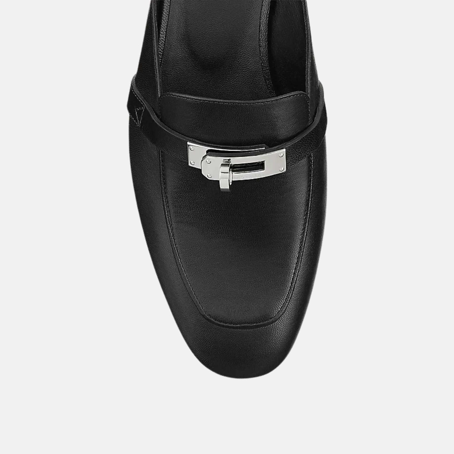 Hermes Oz Mule Goatskin PHW, Black, Top
