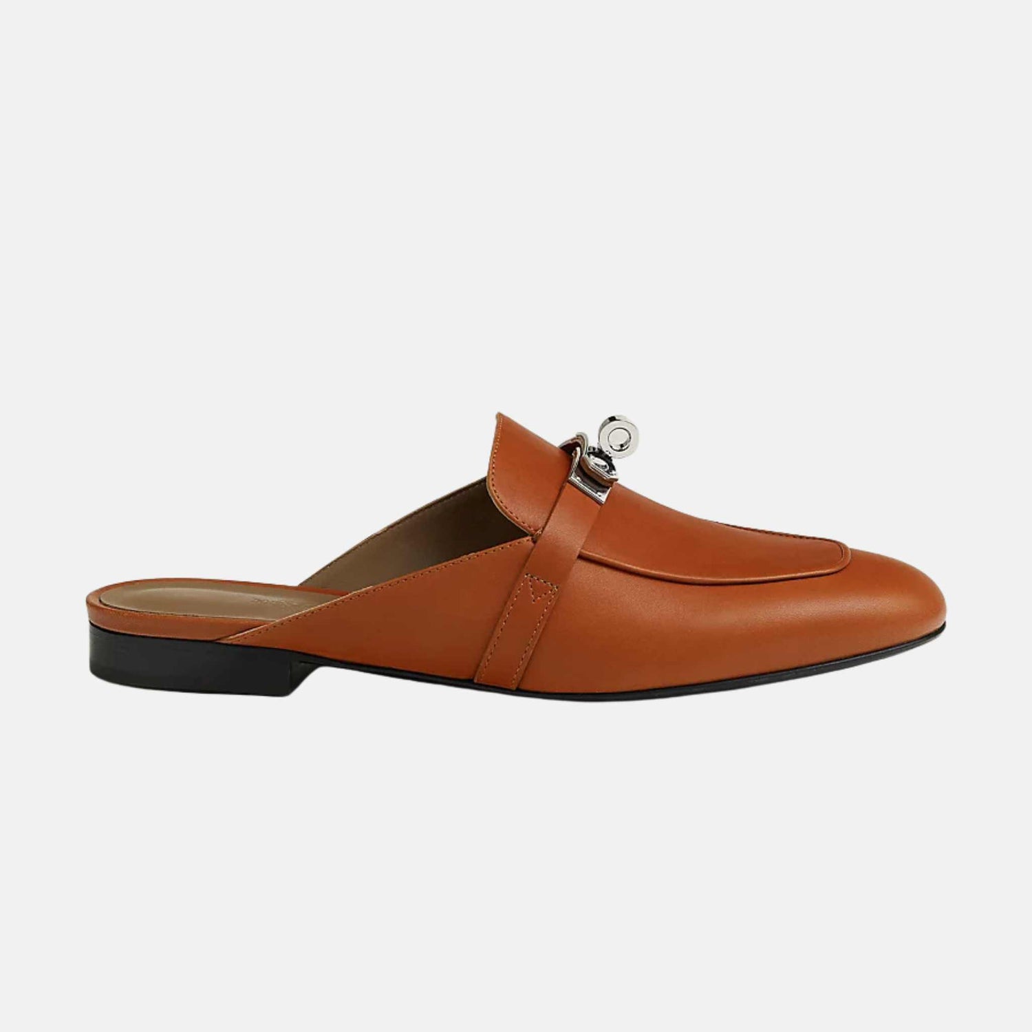 Hermes Oz Mule Heritage Calfskin PHW, Naturel, Side