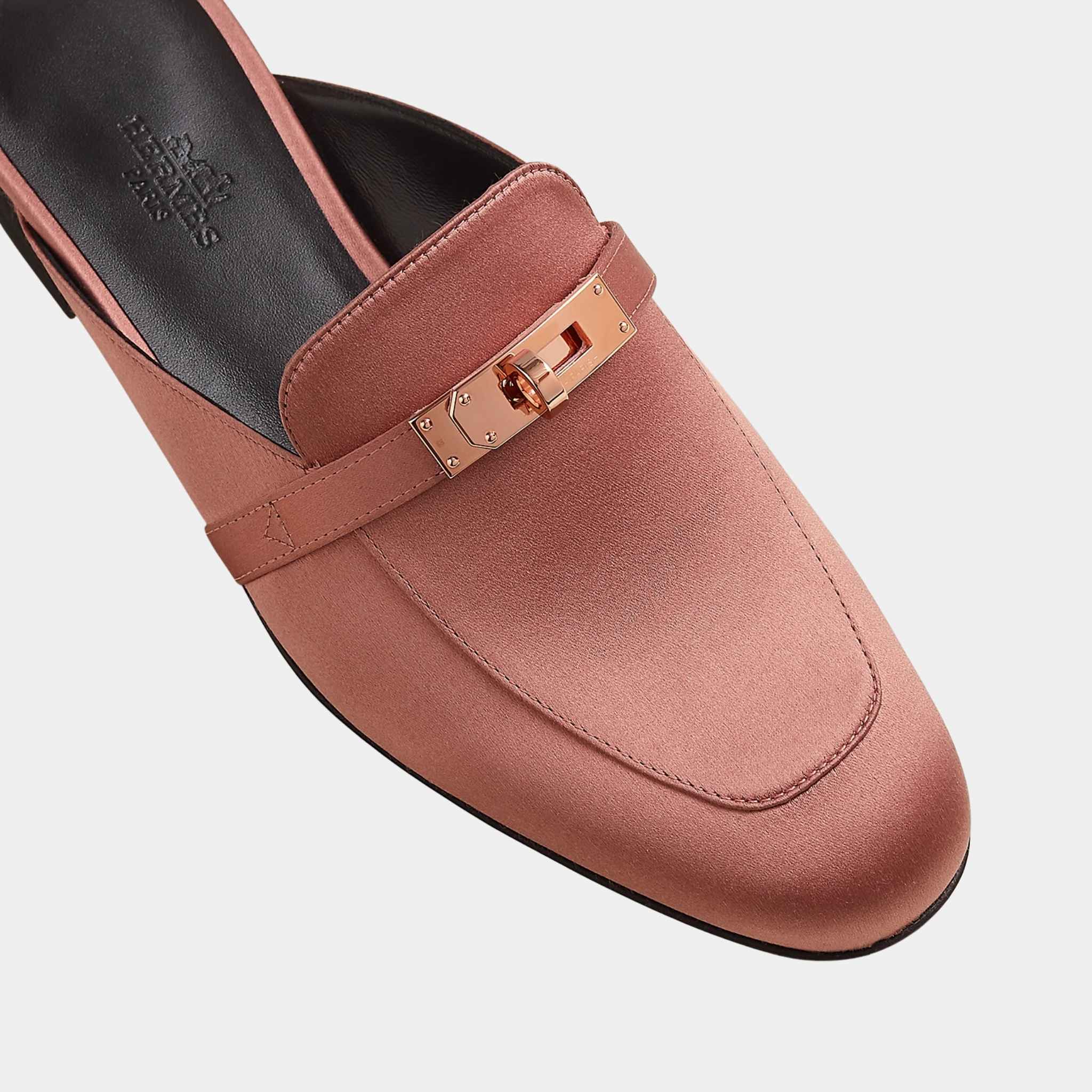 Hermes Oz Mule in Satin Crepe RGHW – SANDS