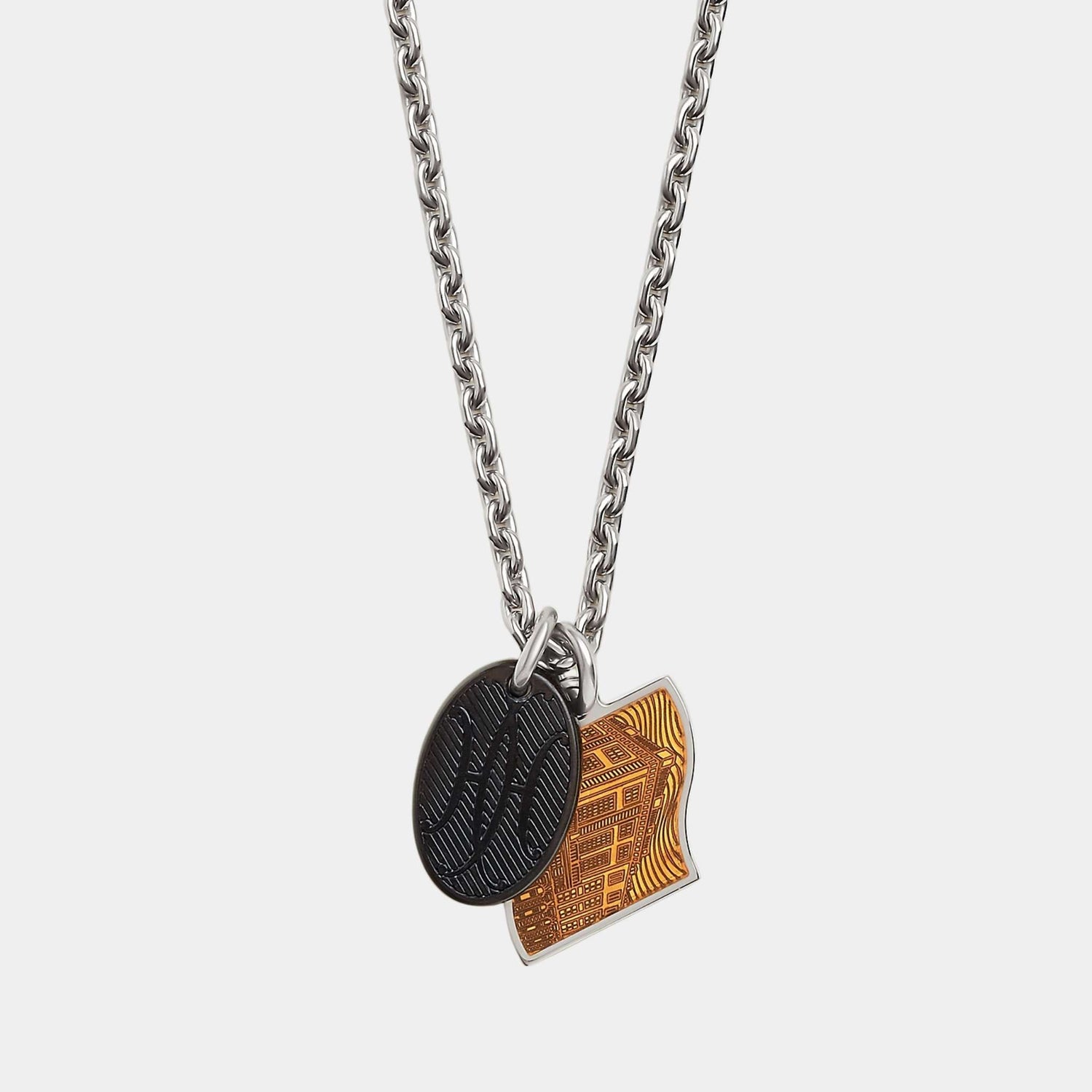 Hermes Parade Necklace, Orange Pulp Transparent, Front