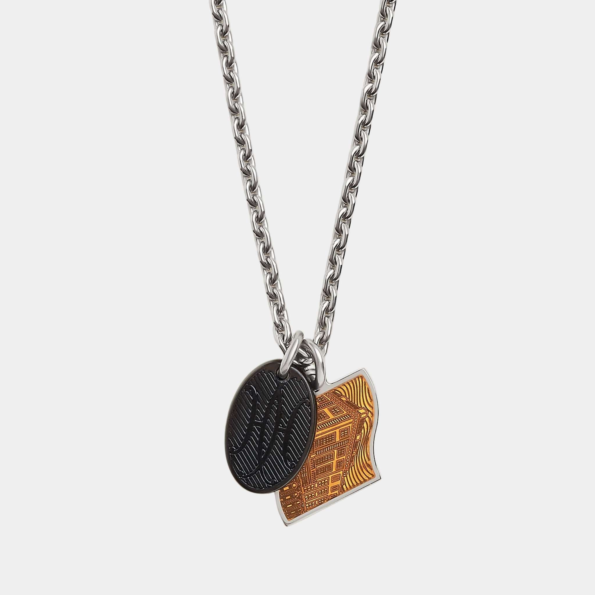 Hermes Parade Necklace, Orange Pulp Transparent, Front