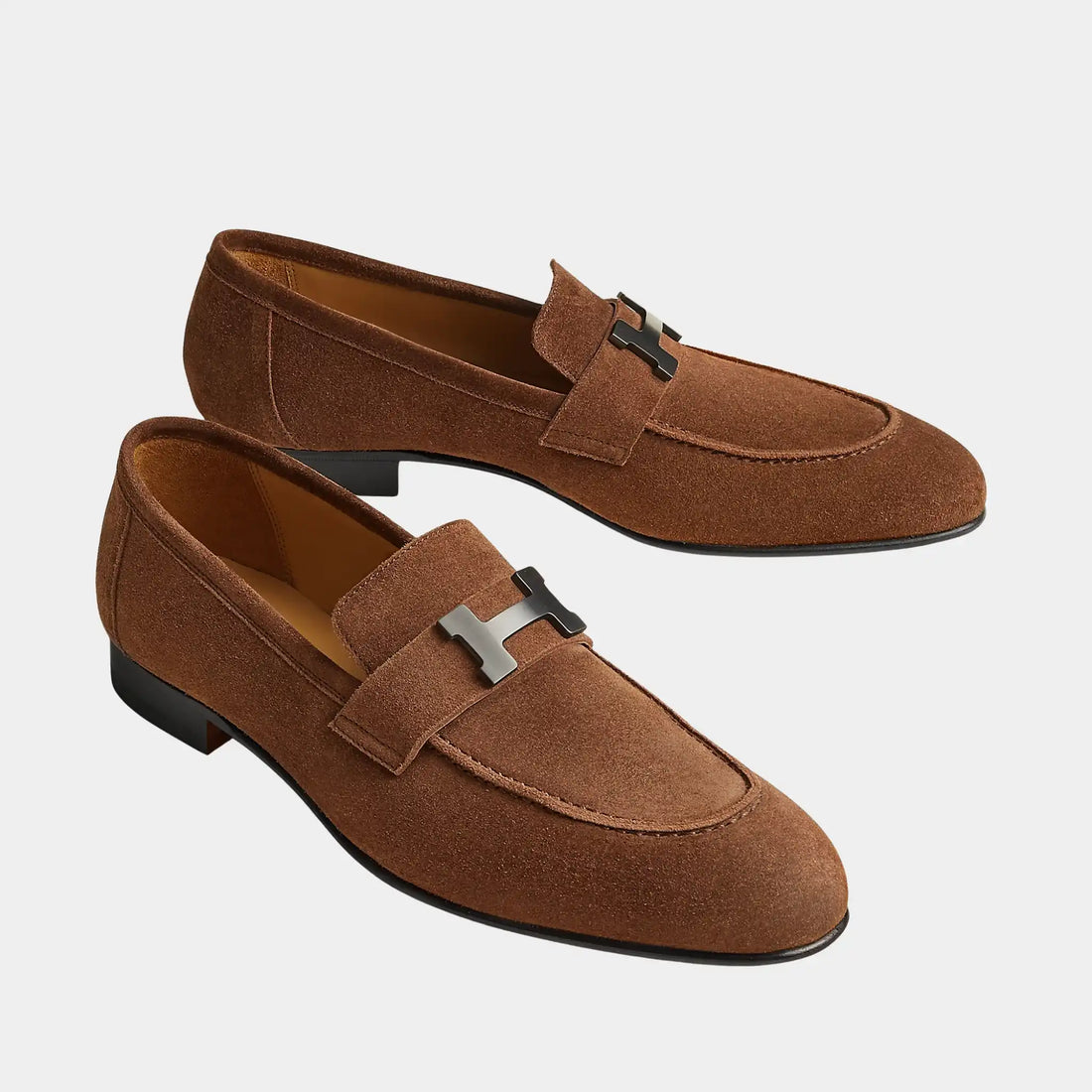 حذاء لوفر باريس من جلد الماعز السويدي للرجال