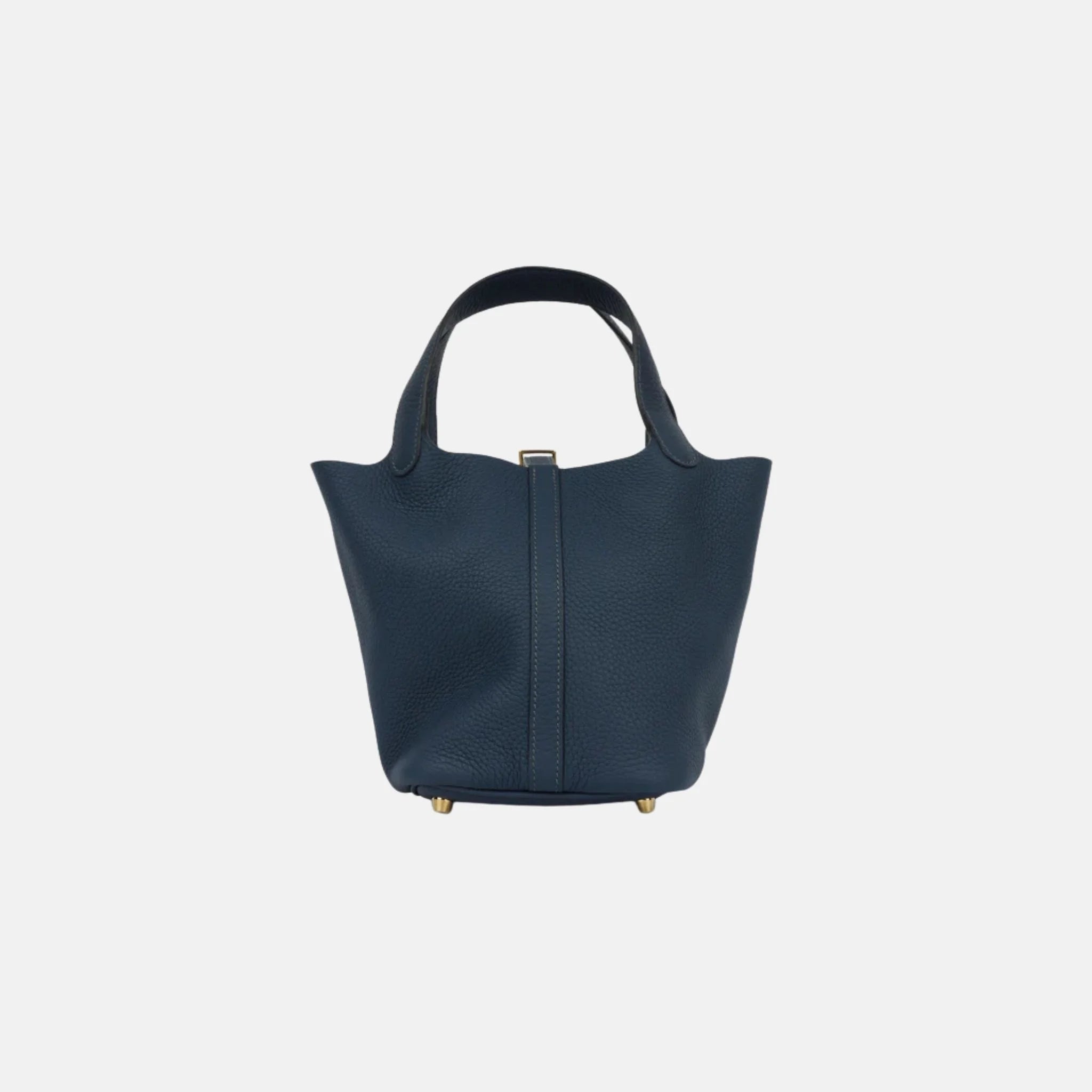 Hermes Picotin 18 Bleu De Prusse Clemence GHW, Back