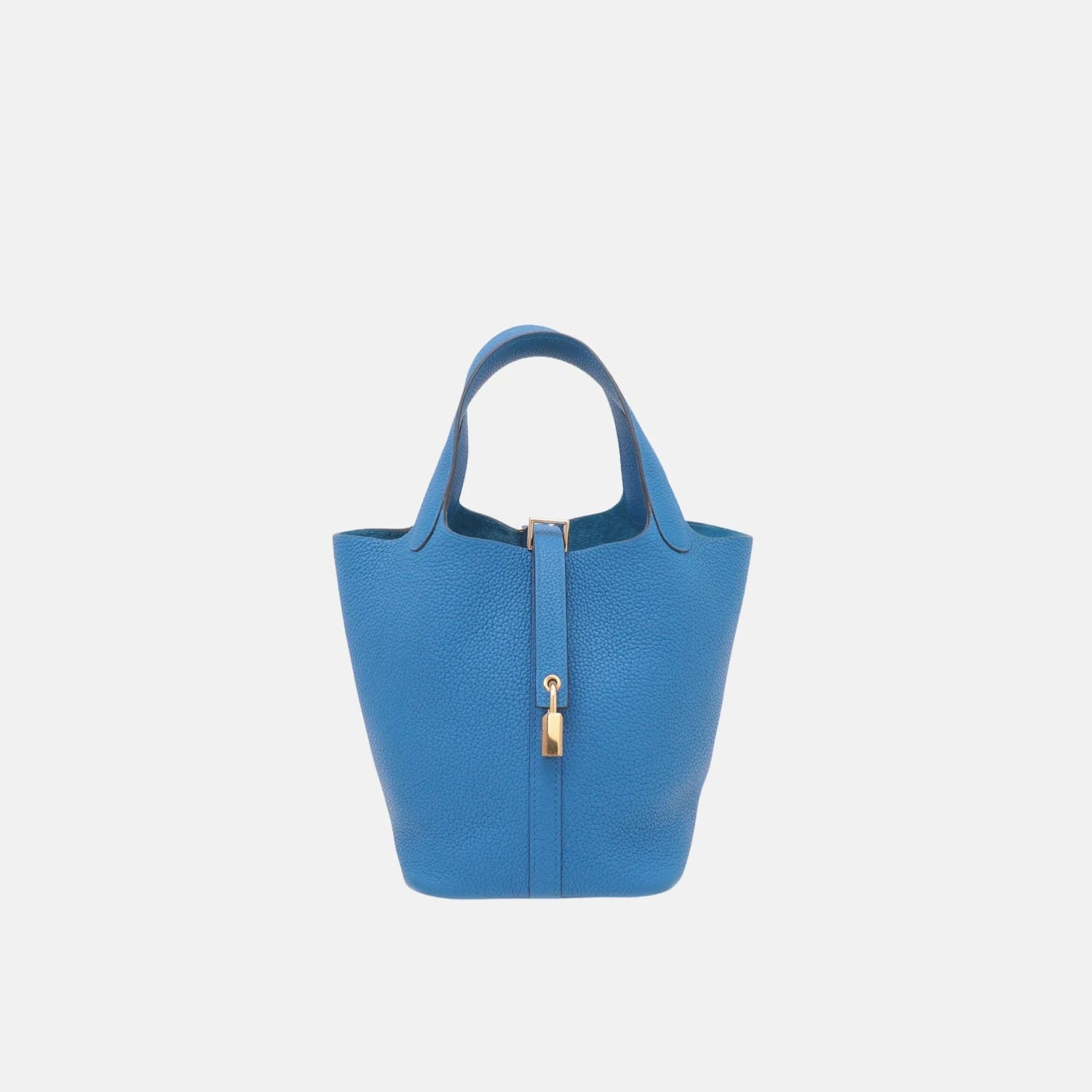 Hermes Picotin 18 Bleu Hydra GHW, Front