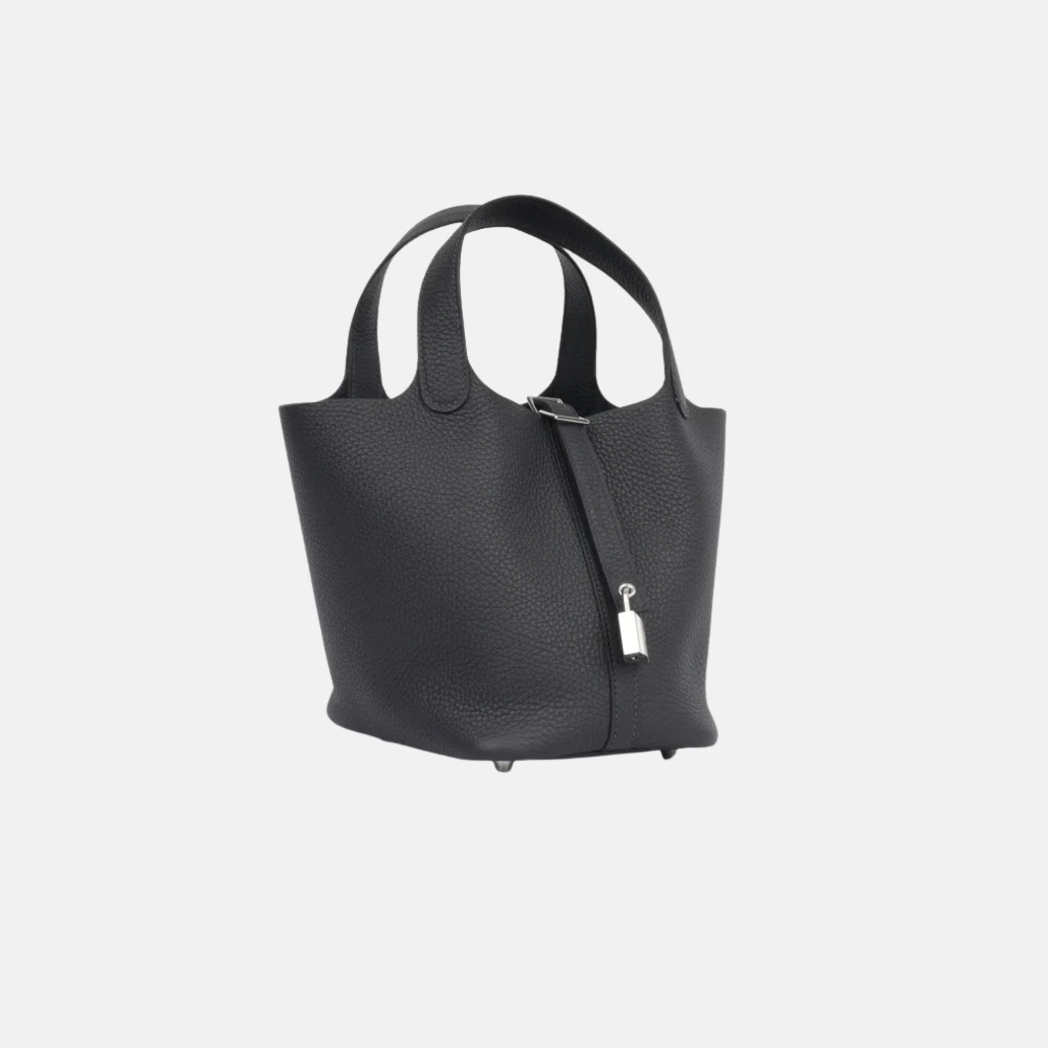 Hermes Picotin 18 Caban Deep Navy Clemence PHW, Side