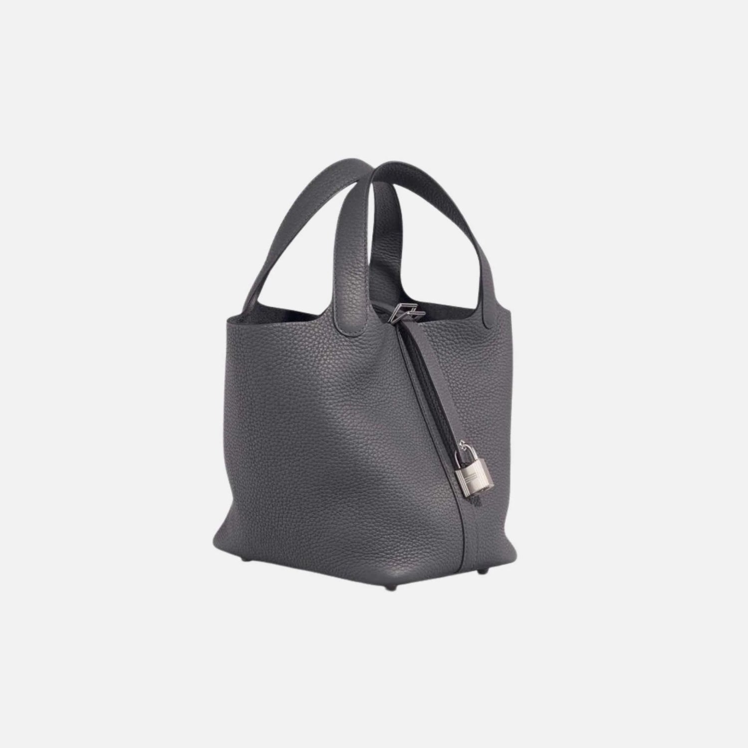 Hermes Picotin 18 Clemence Gris Misty PHW, Side
