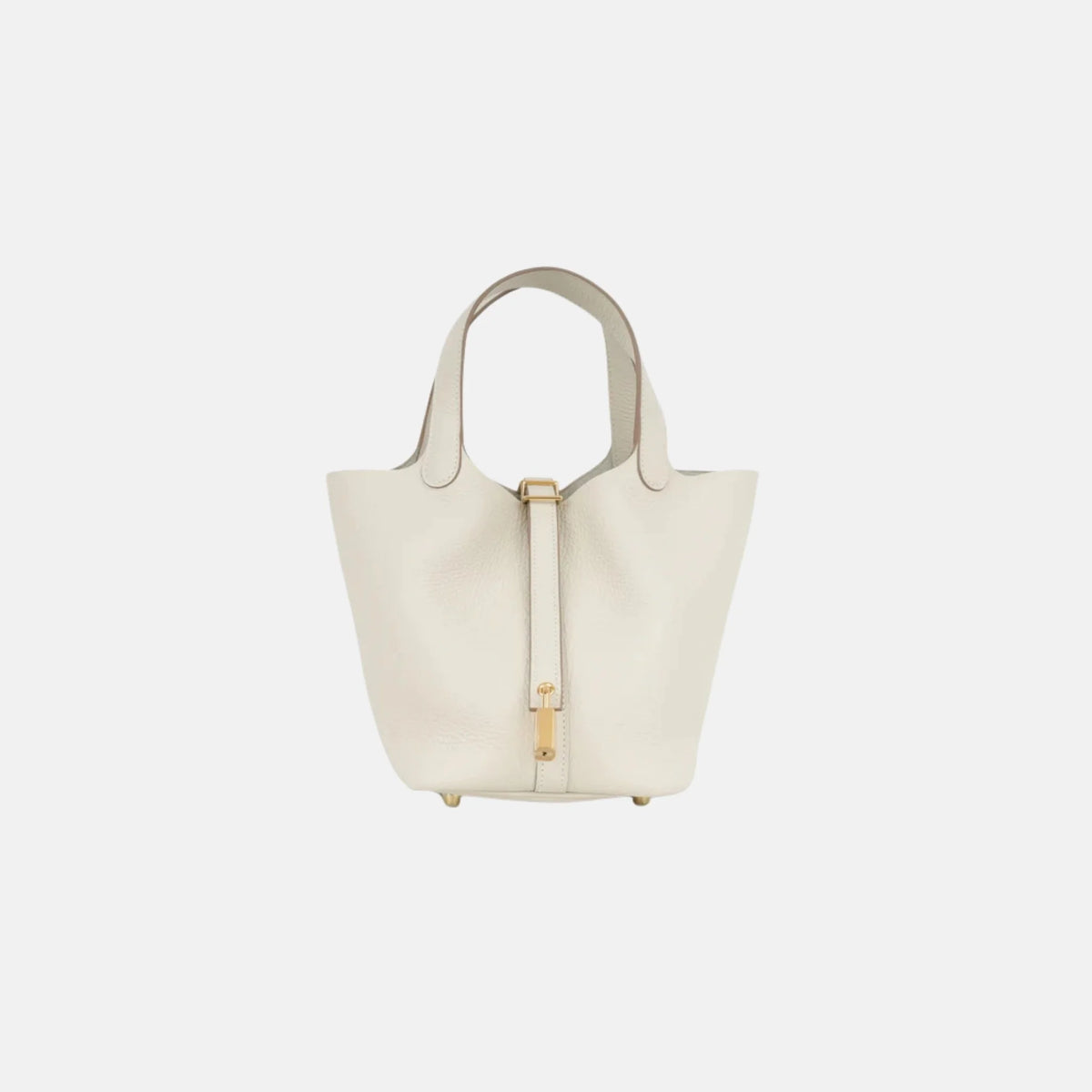 Picotin 18 Craie Clemence Leather GHW
