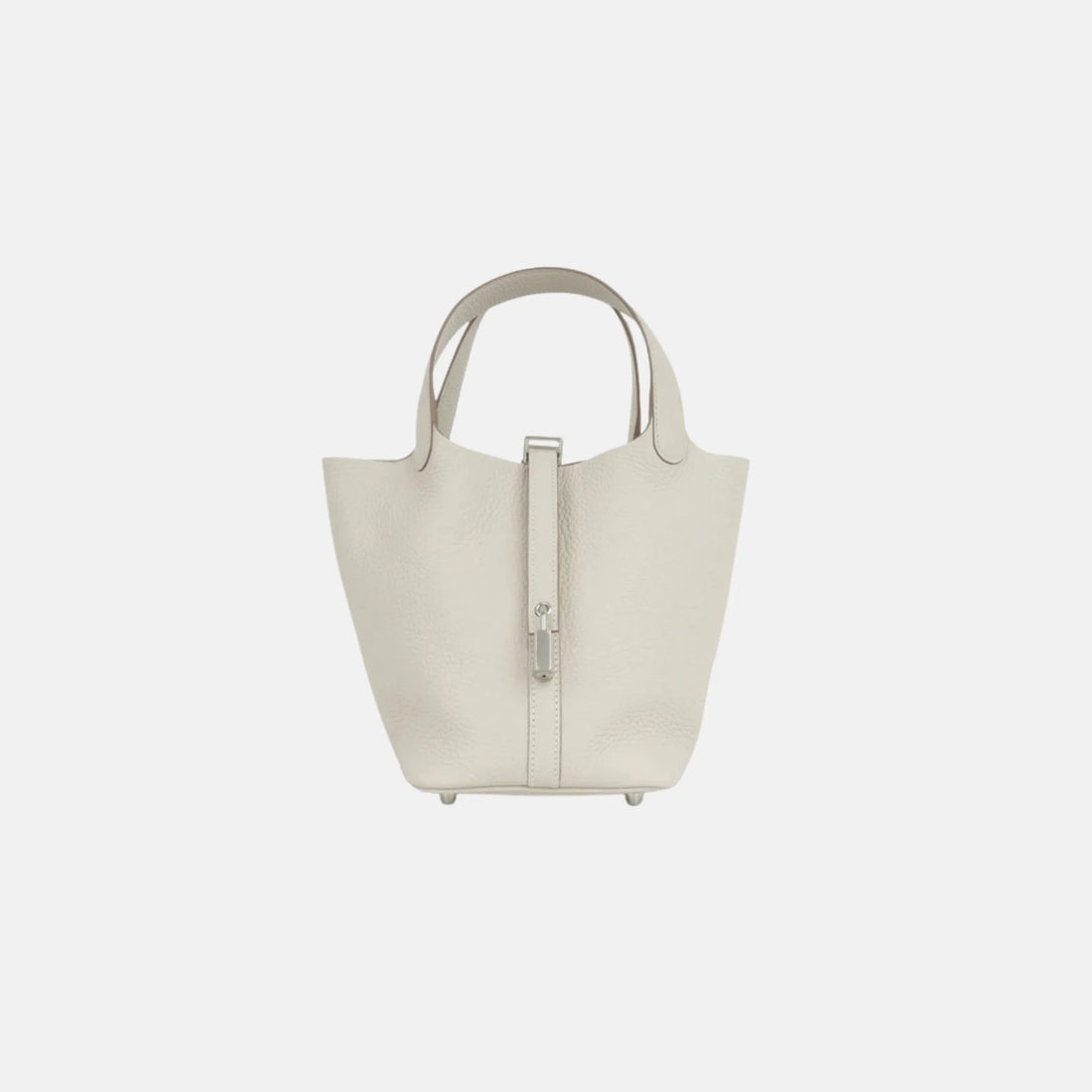 Hermes Picotin 18 Craie Clemence Leather PHW, Front