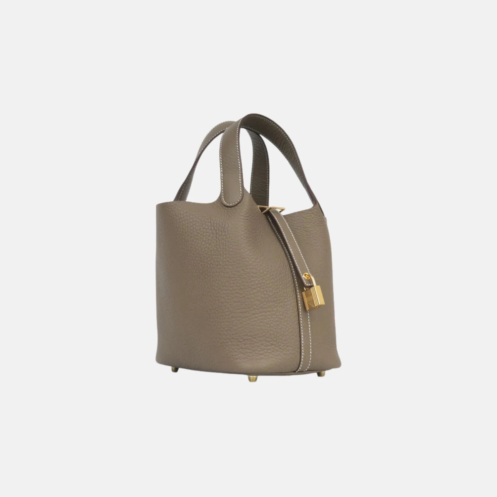 Hermes Picotin 18 Etoupe Clemence Leather GHW, Side