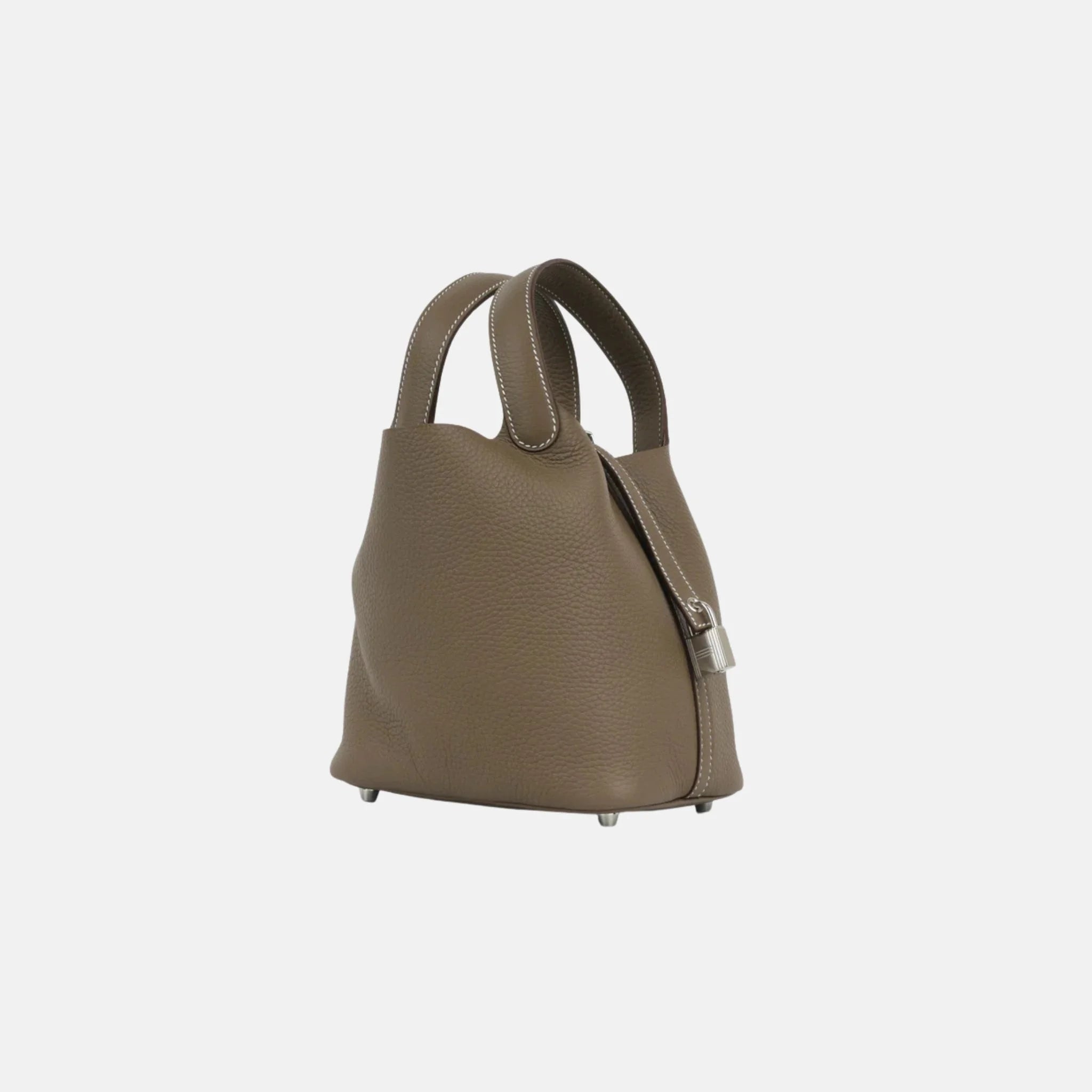 Hermes Picotin 18 Etoupe Clemence Leather PHW, Side