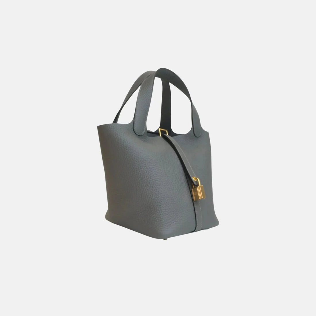 Hermes Picotin 18 Gris Meyer Clemence GHW، من الجانب