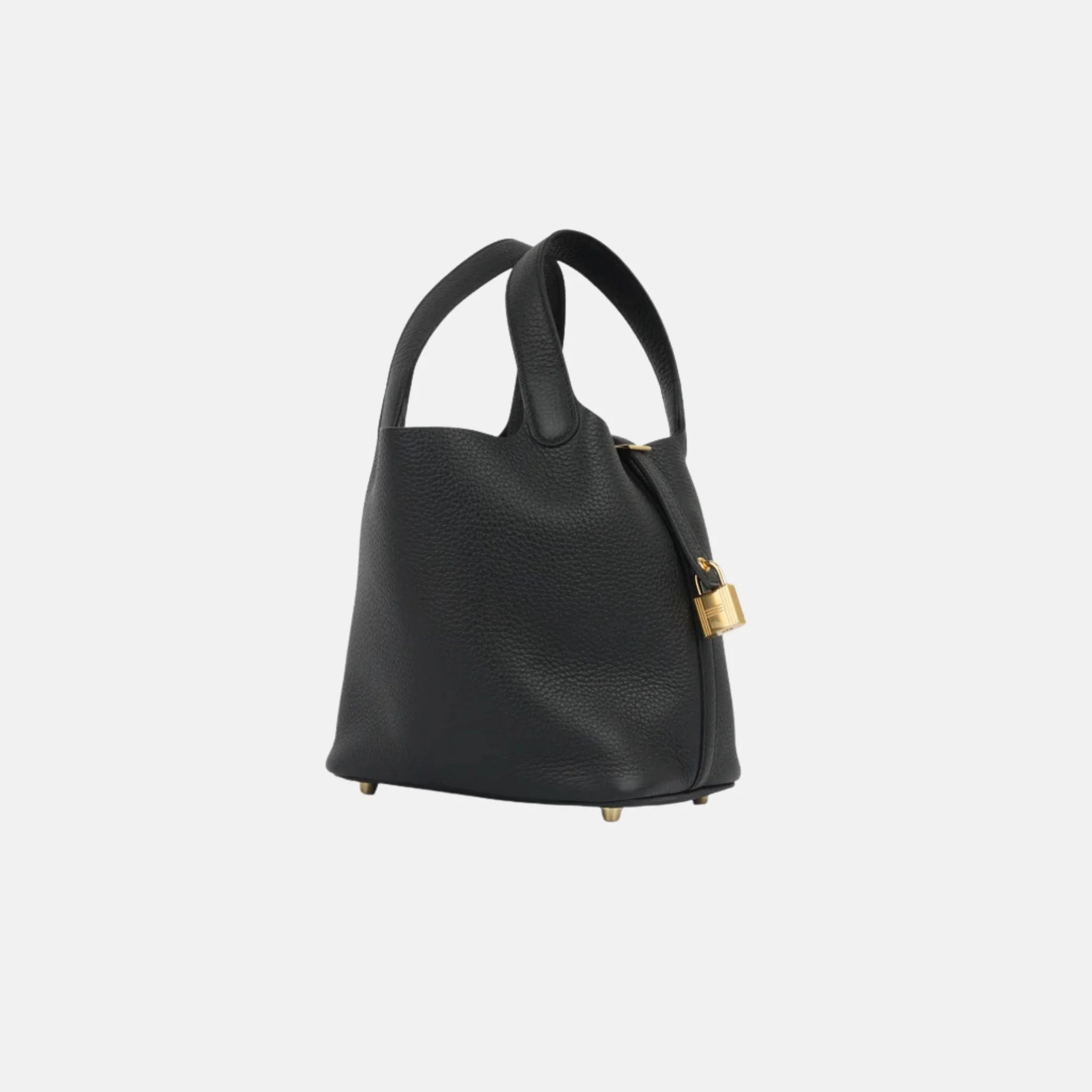 Hermes Picotin 18 Noir Clemence Leather GHW, Side