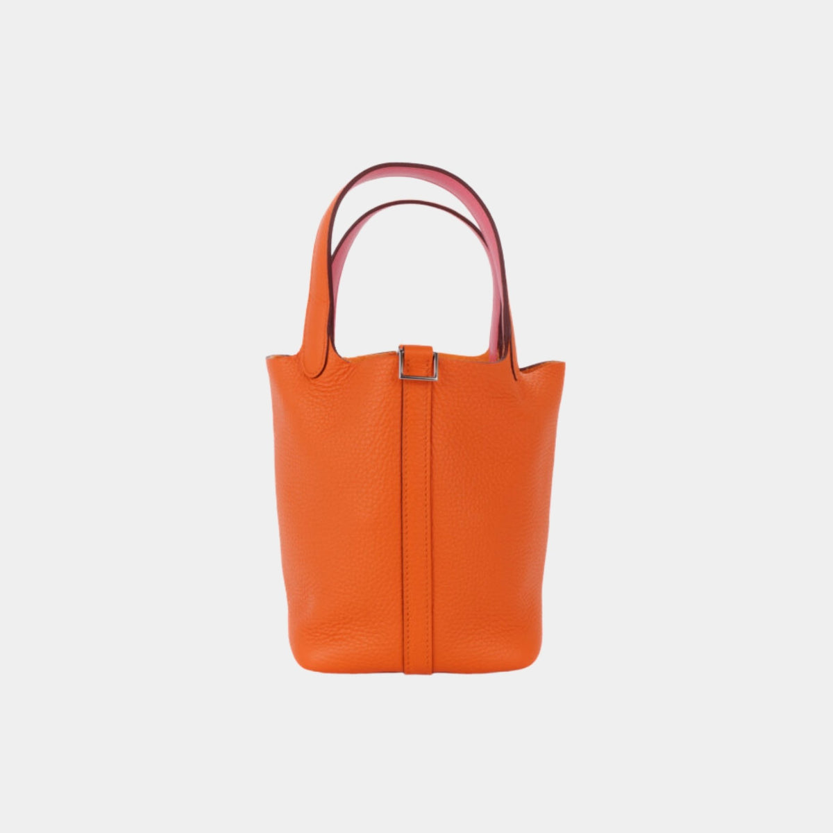 حقيبة Picotin 18 Orange Minium Clemence وRose Azalee Swift PHW