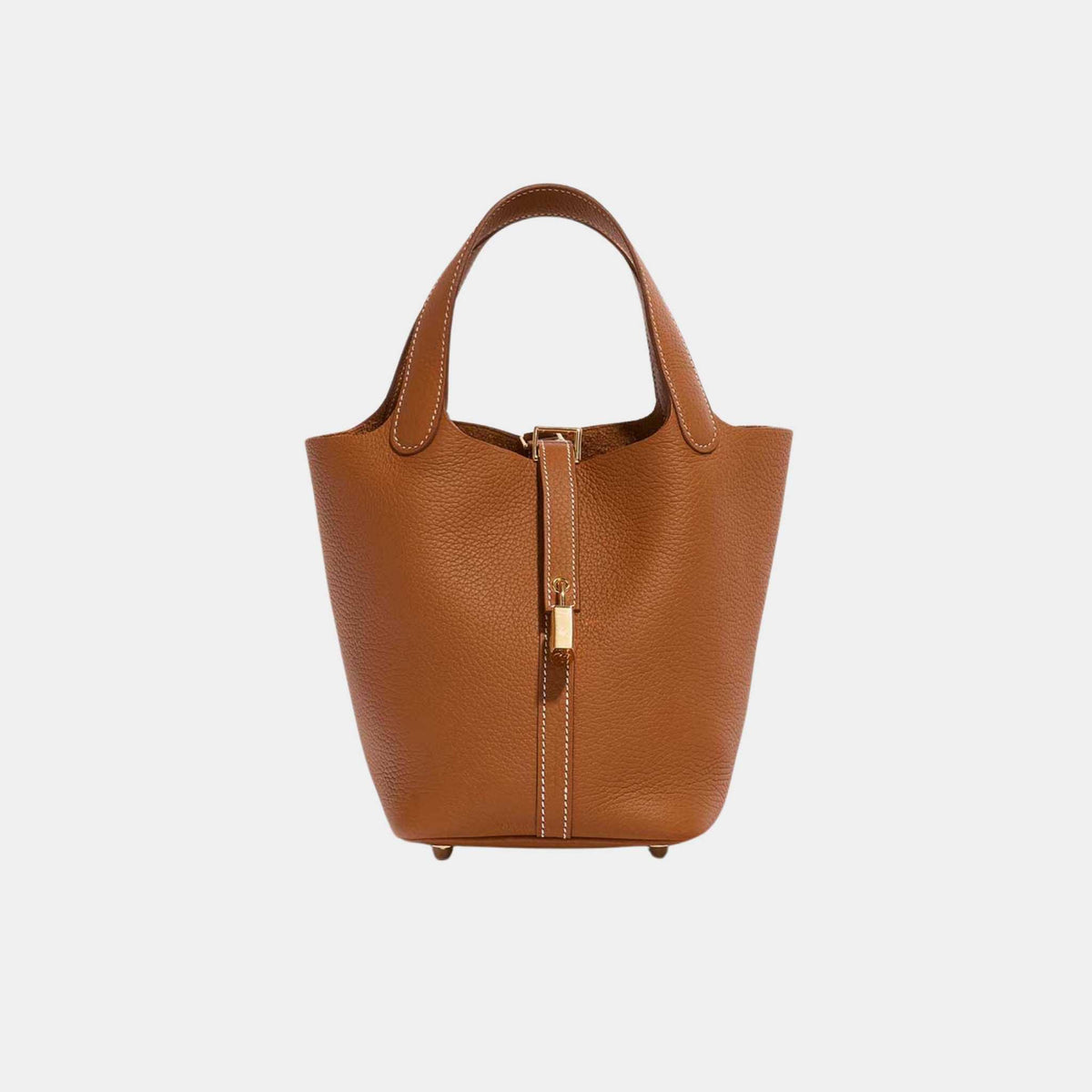حقيبة Picotin 18 Taurillon Clemence باللون الذهبي مع إكسسوارات ذهبية