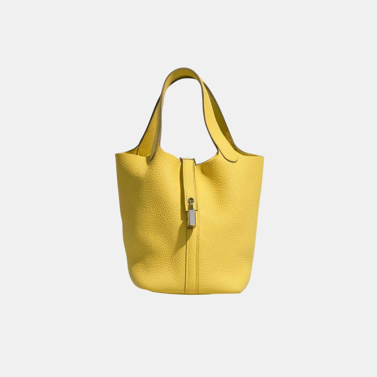 Hermes Picotin 18 Taurillon Clemence Lime PHW, Front