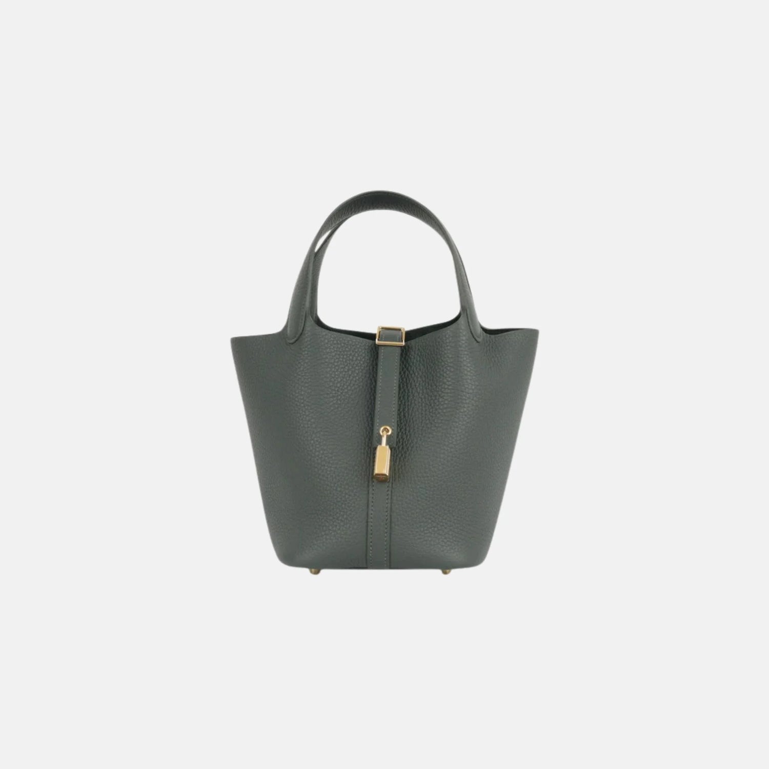 Hermes Picotin 18 Vert Mangrove Clemence GHW, Front